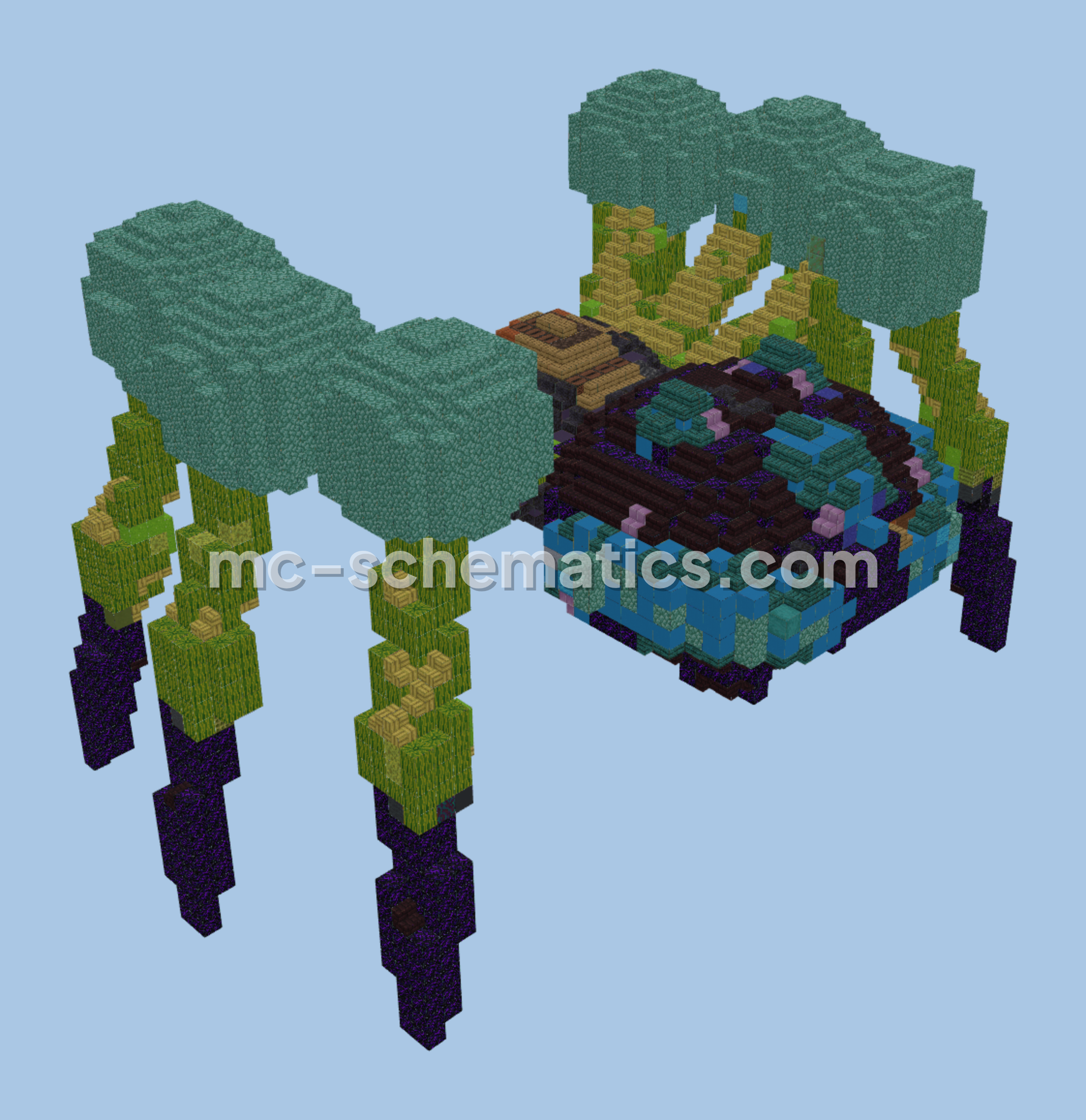 Pokemon Araquanid Structure Minecraft schematic preview