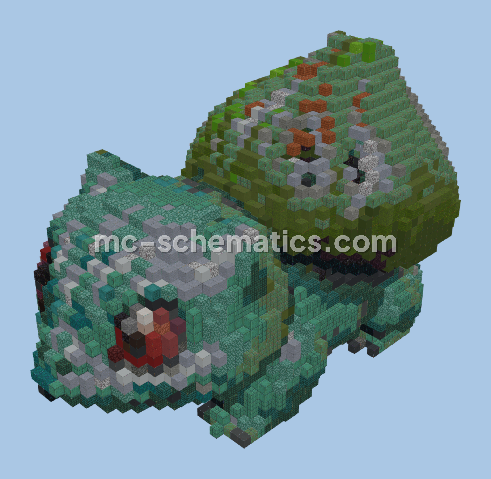 Pokemon Bulbasaur Build Minecraft schematic preview