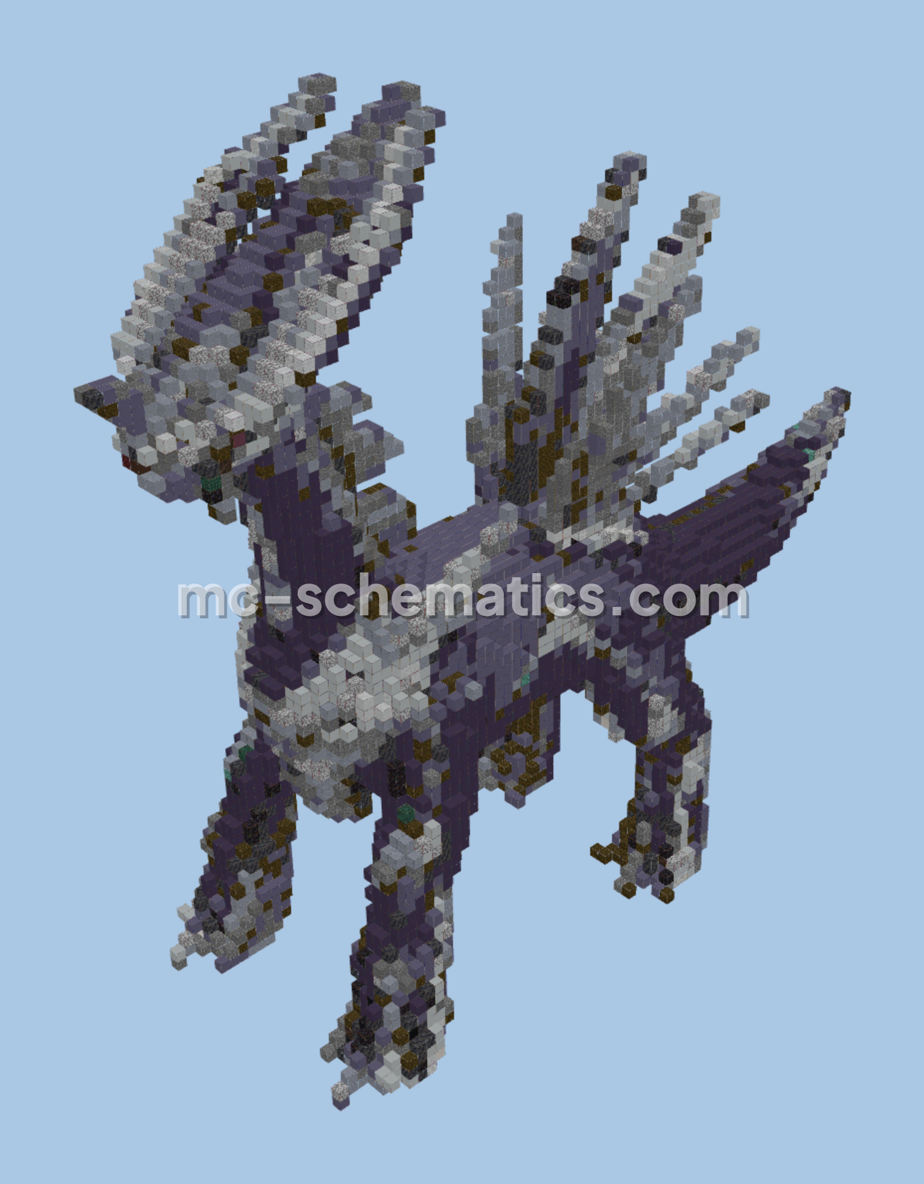 Pokemon Dialga Statue Minecraft schematic preview