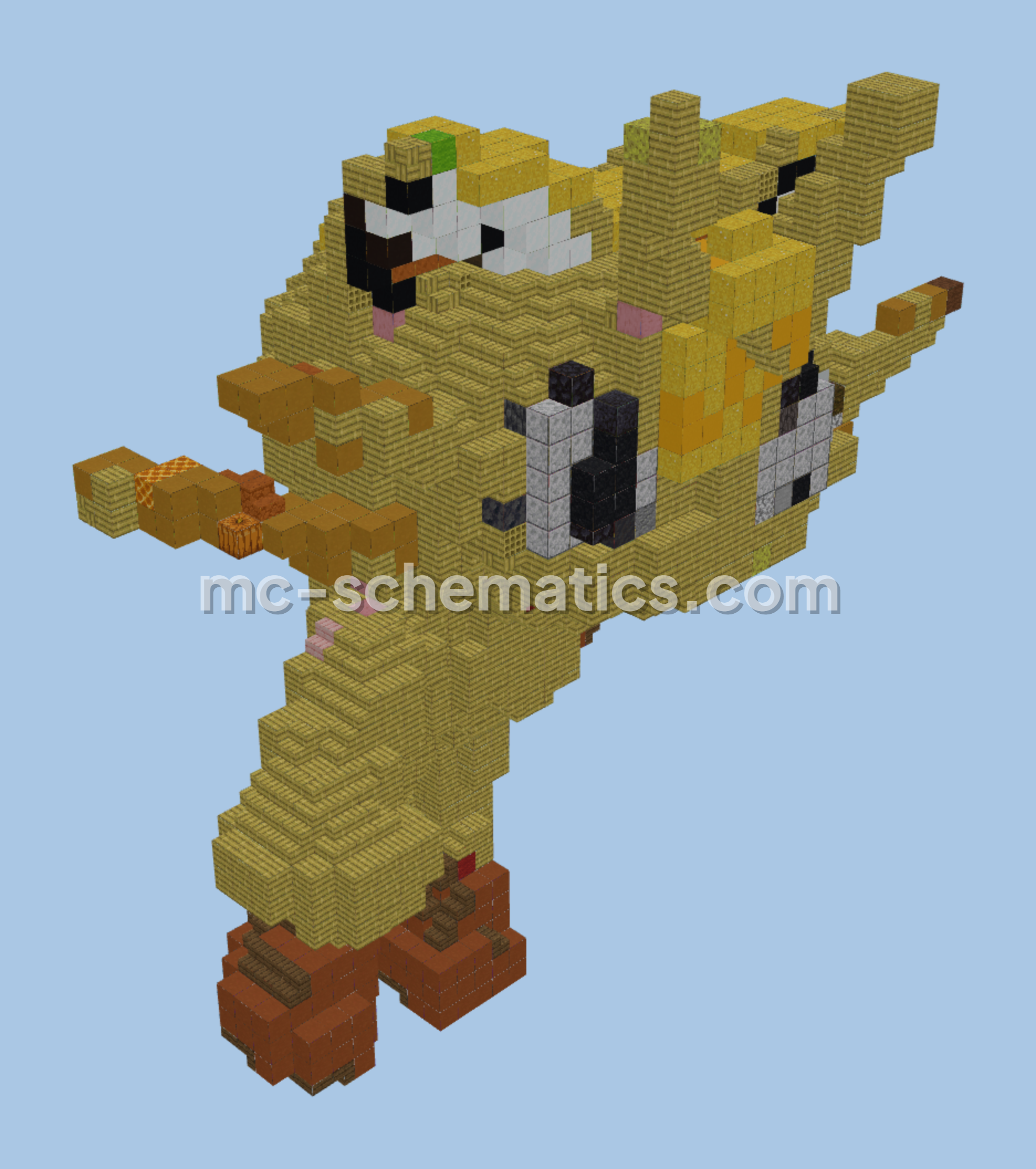 Pokemon Meowth Statue Minecraft schematic preview