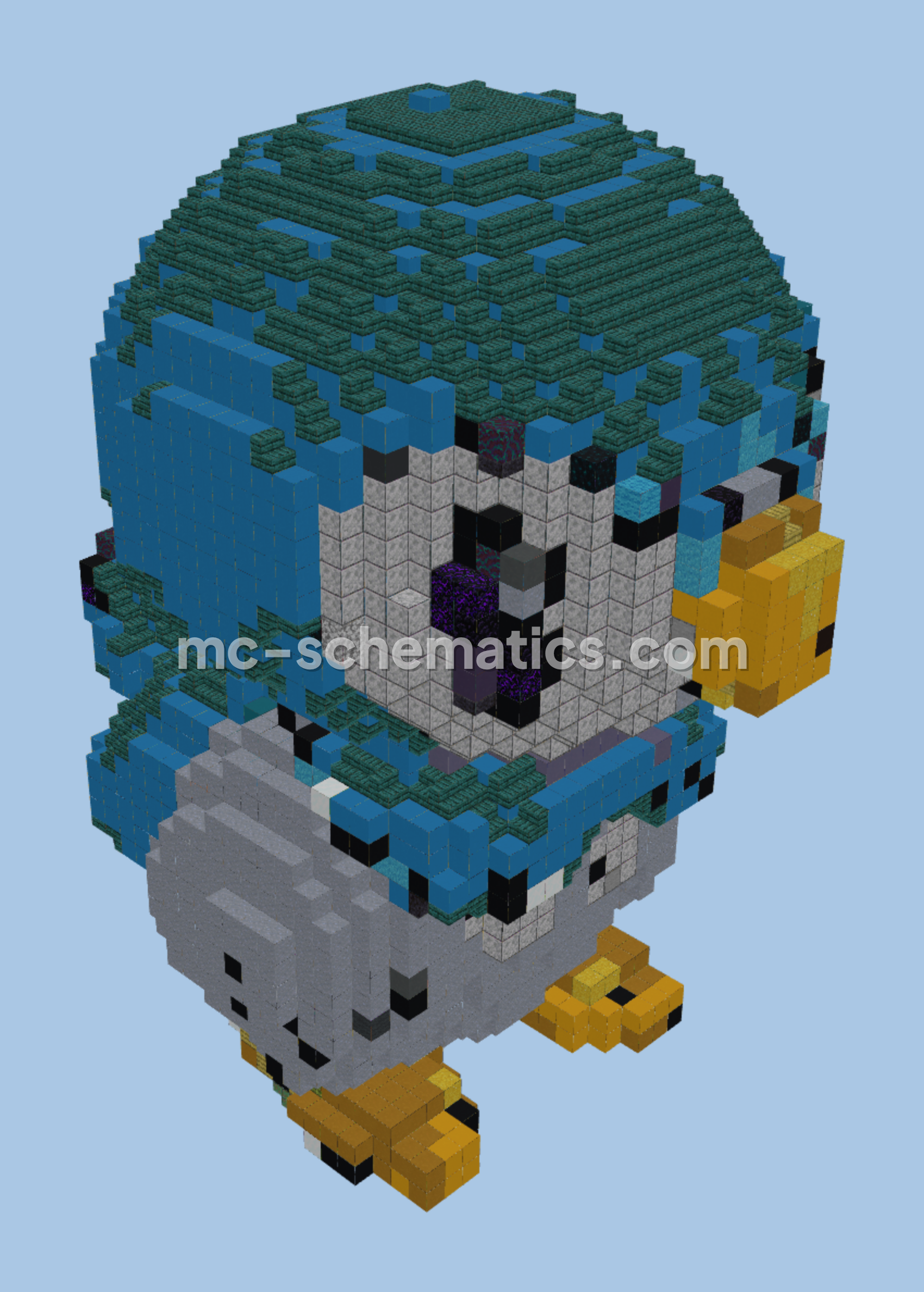 Pokemon Piplup Statue Minecraft schematic preview
