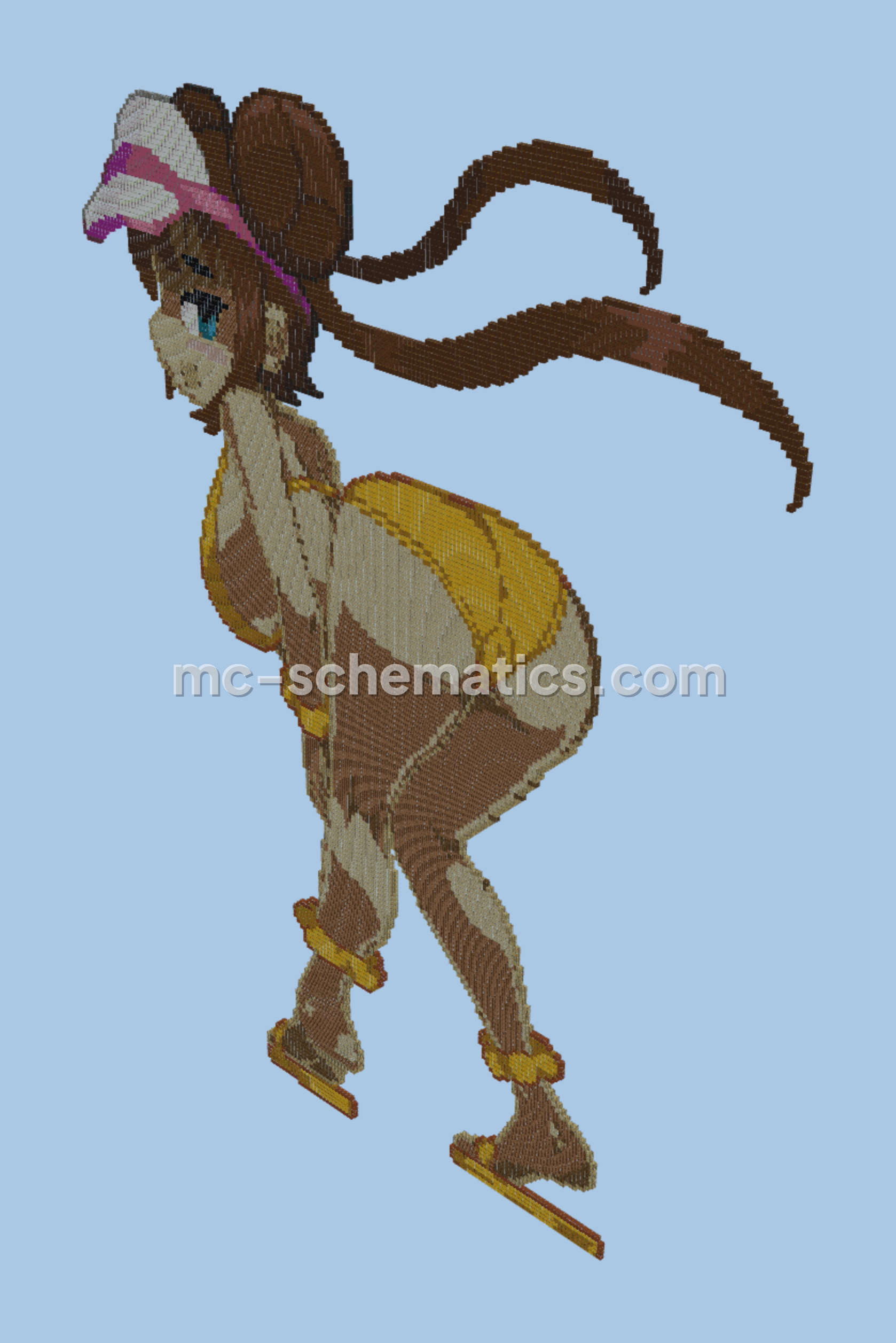 Pokemon Rosa Bikini Pixel Art Minecraft schematic preview