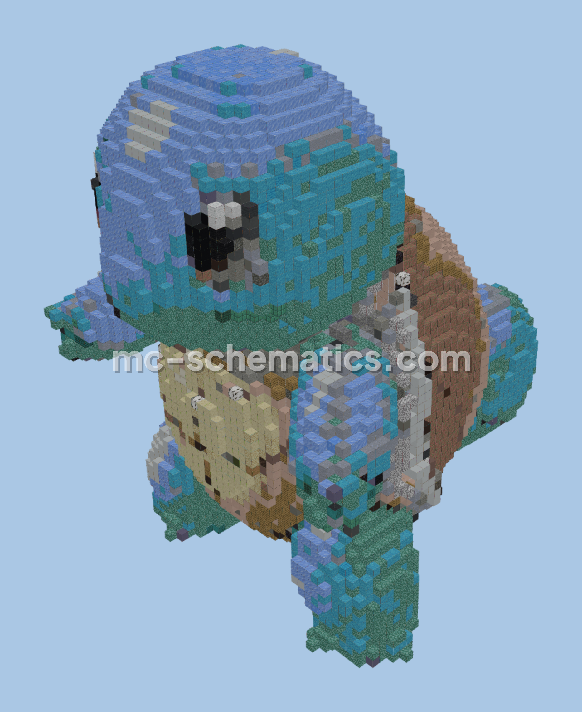 Pokemon Squirtle Statue Minecraft schematic preview