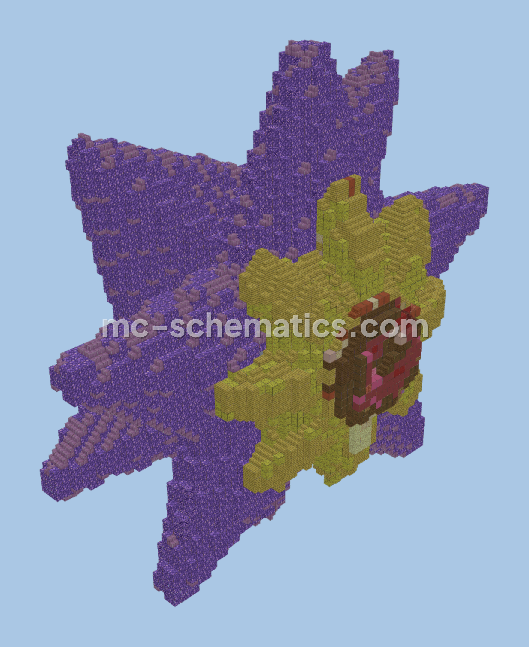 Pokemon Starmie Statue Minecraft schematic preview