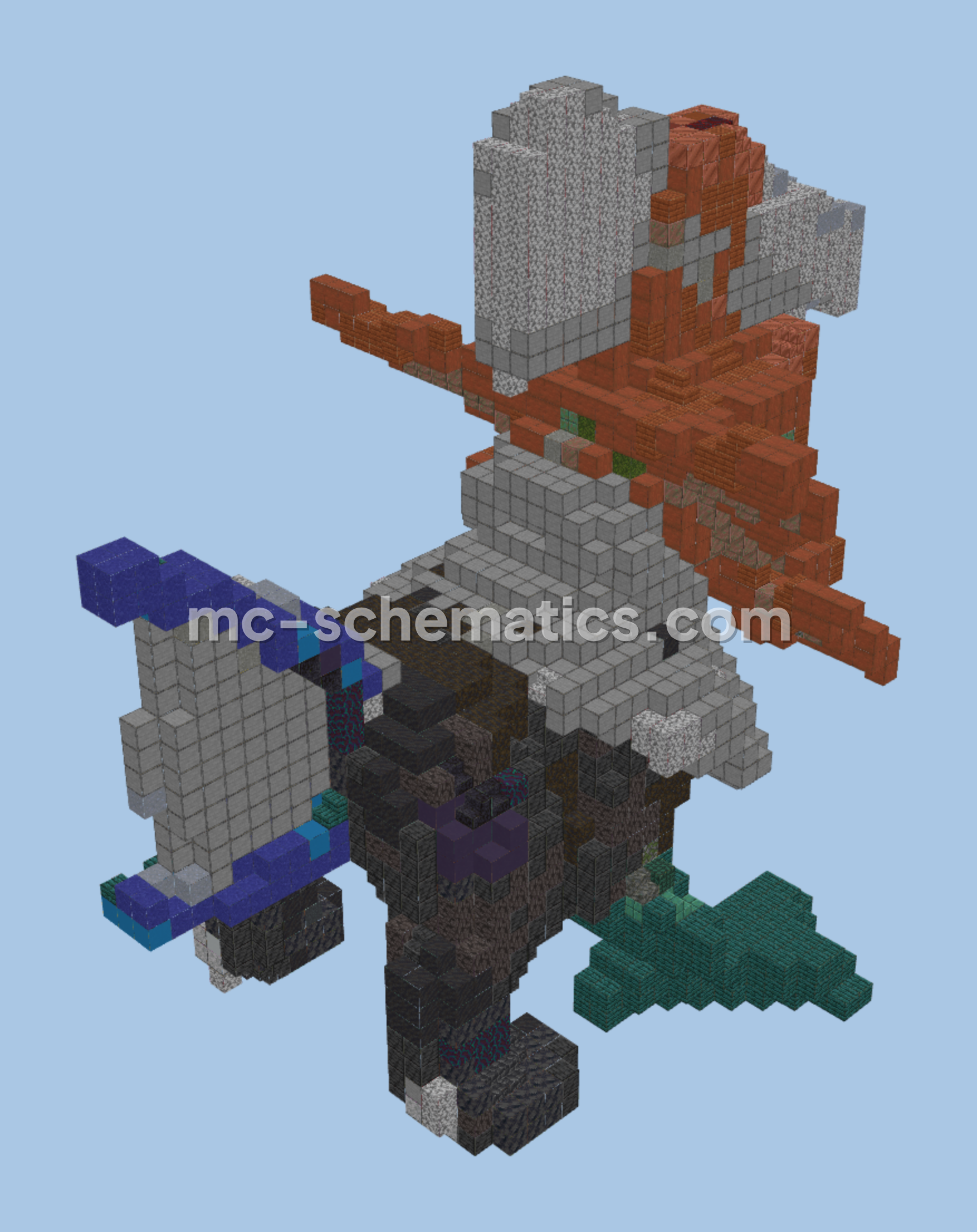 Pokemon Type Null Structure Minecraft schematic preview