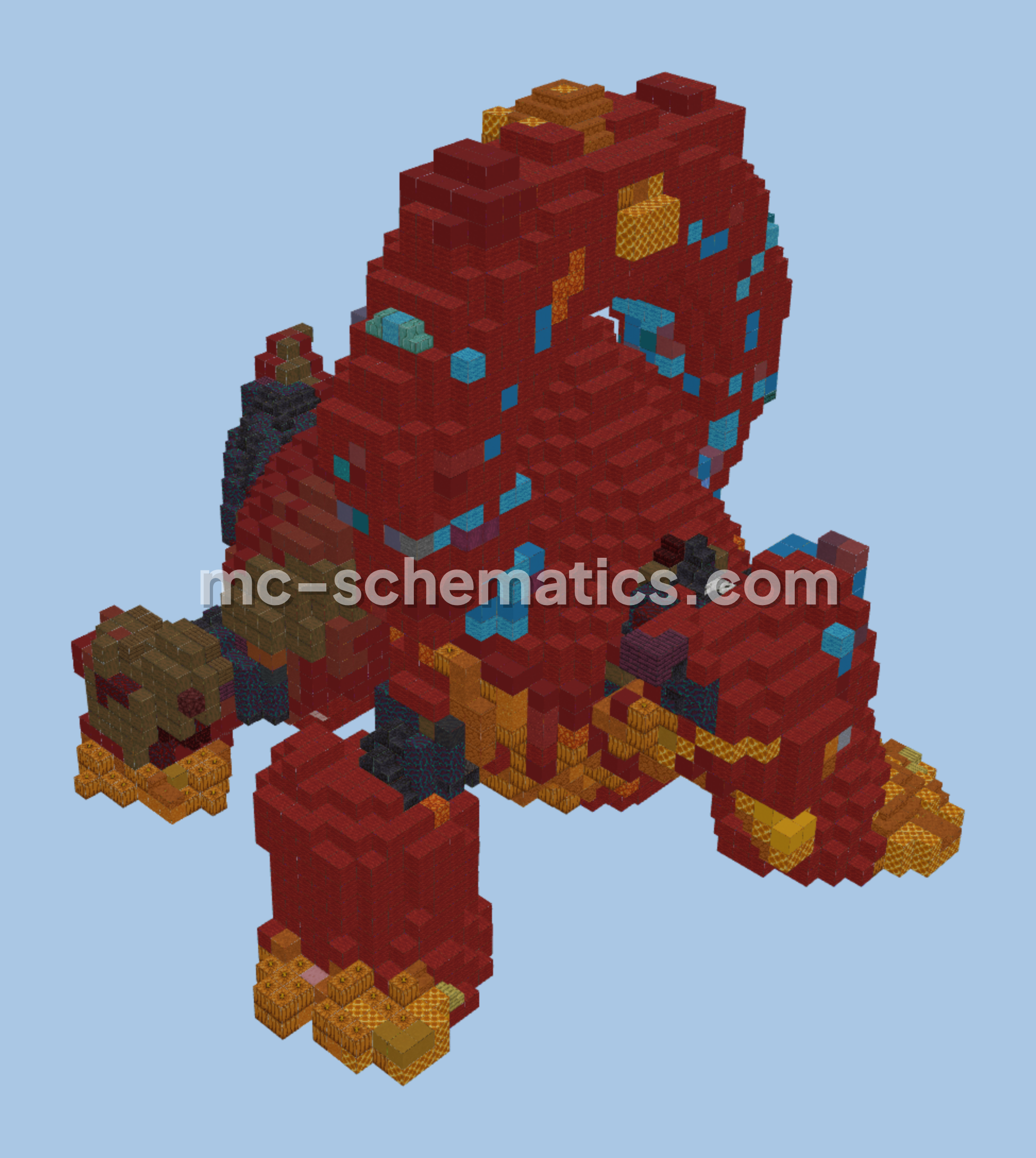 Pokemon Volcanion Build Minecraft schematic preview