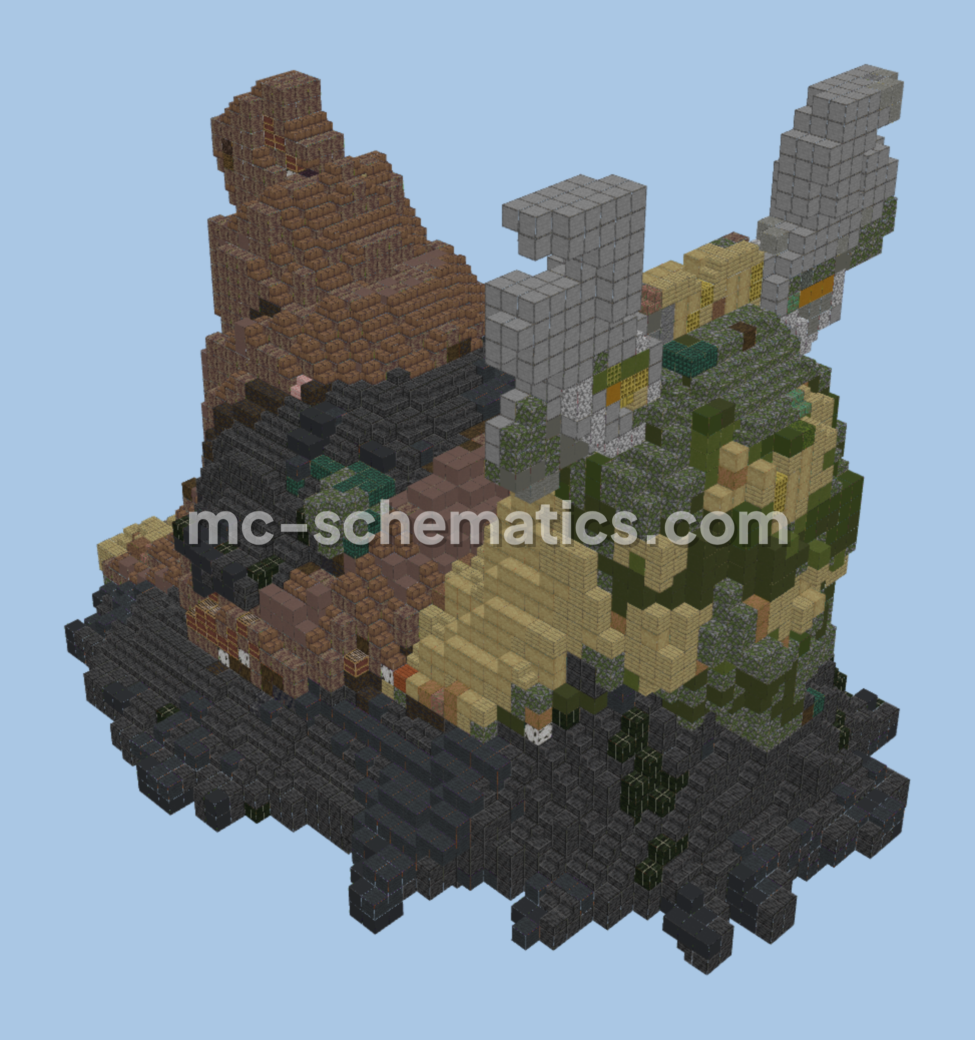 Pokemon Wochien - Fantasy Creature Build Minecraft schematic preview