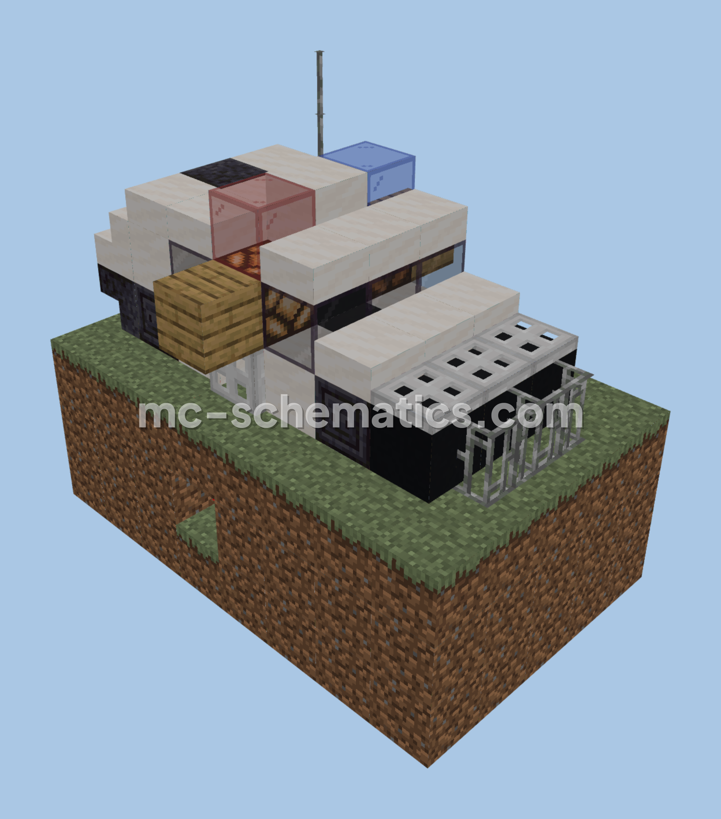 Police Car Vehicle Schematic Minecraft schematic preview
