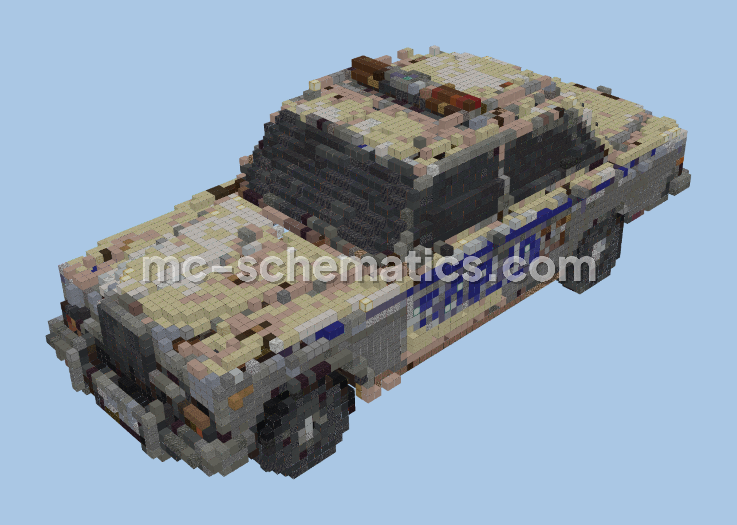 Police Car Vehicle Minecraft schematic preview
