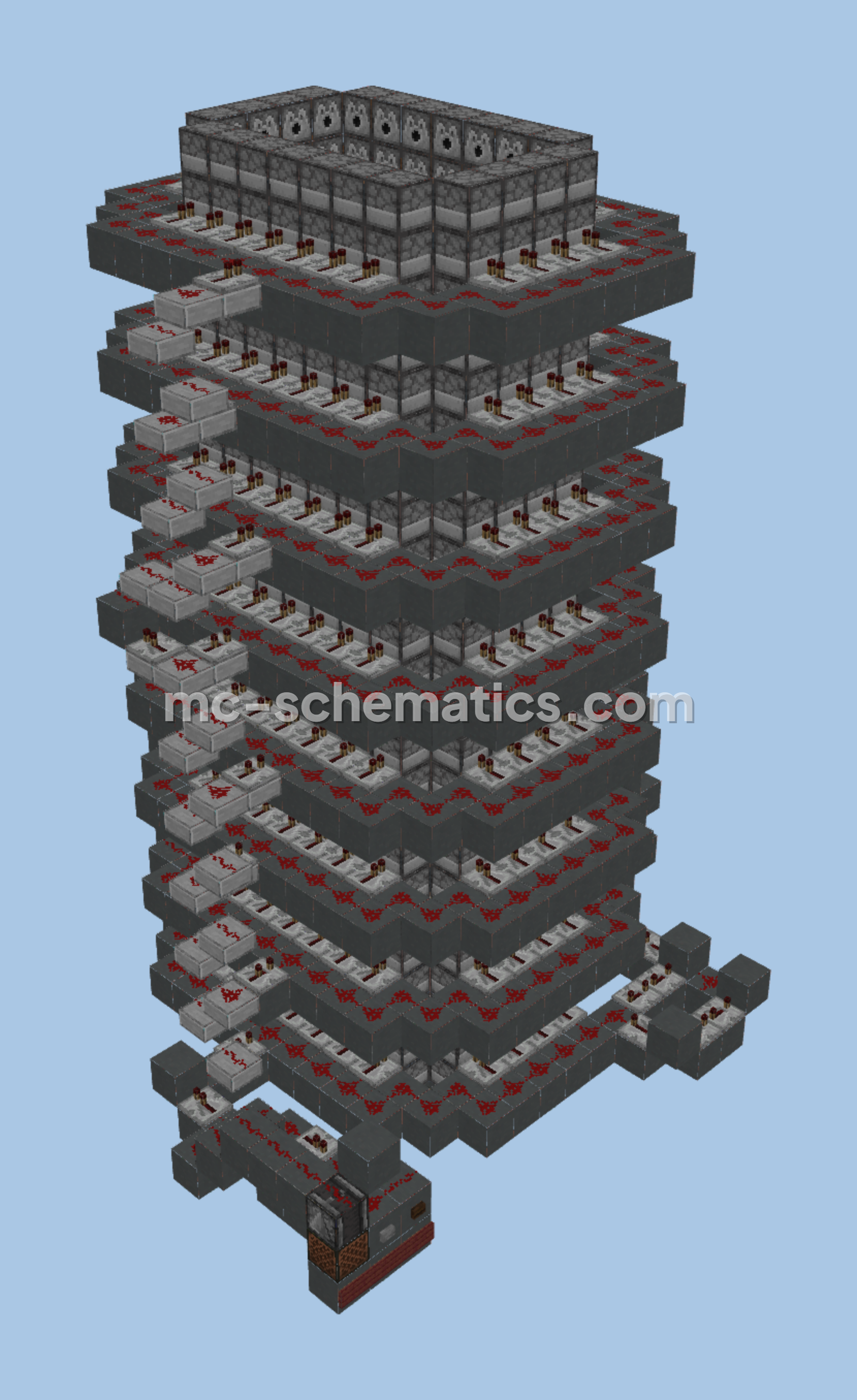 Powerful TNT Cannon Minecraft schematic preview