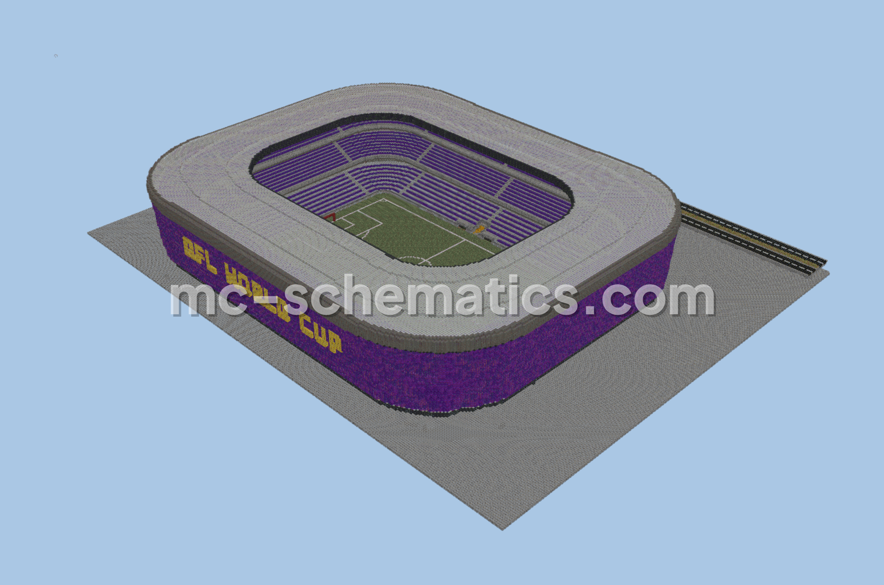 Purple Football Stadium Minecraft schematic preview