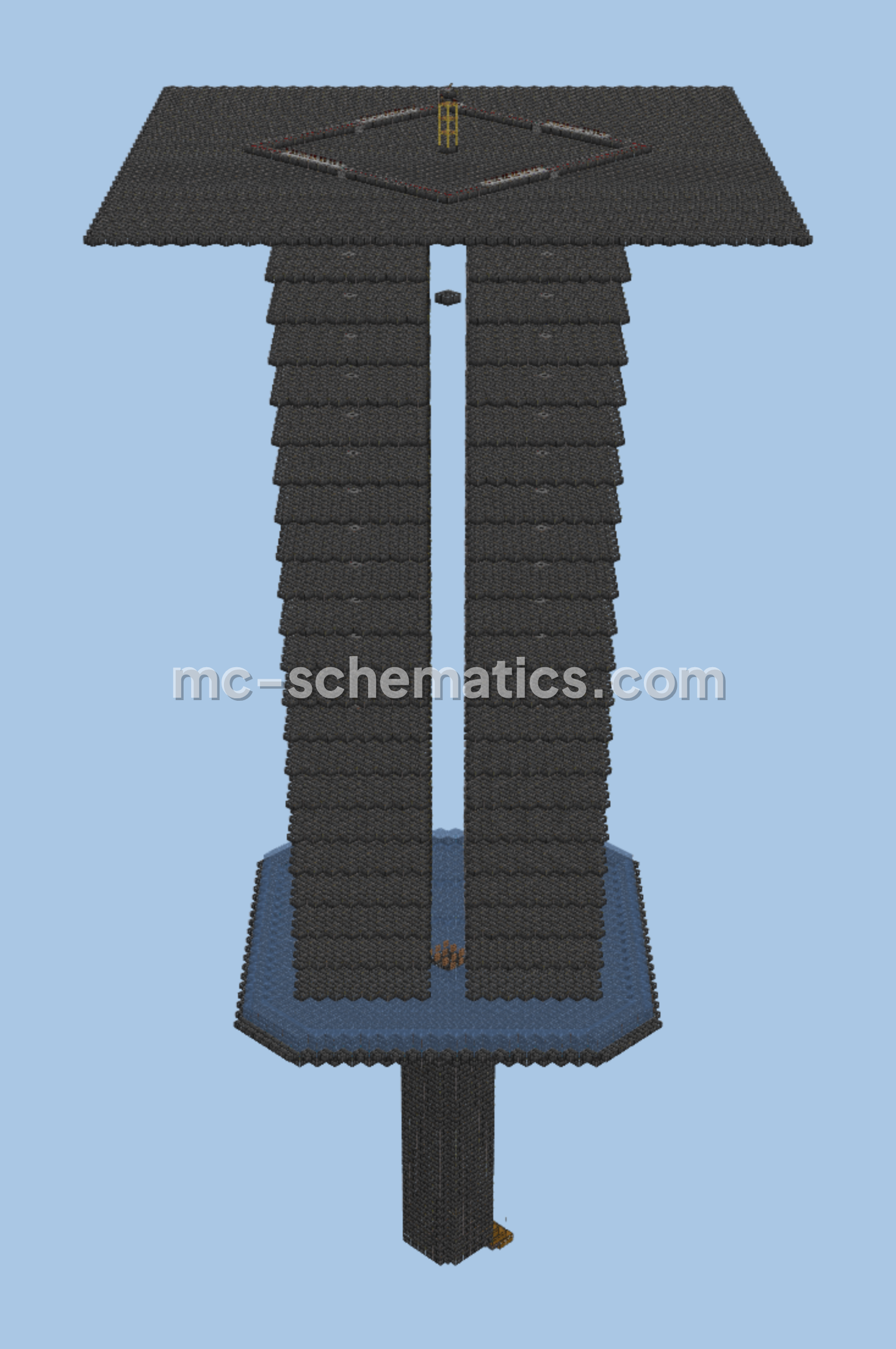 Quad Mob Farm Deepslate Design Minecraft schematic preview
