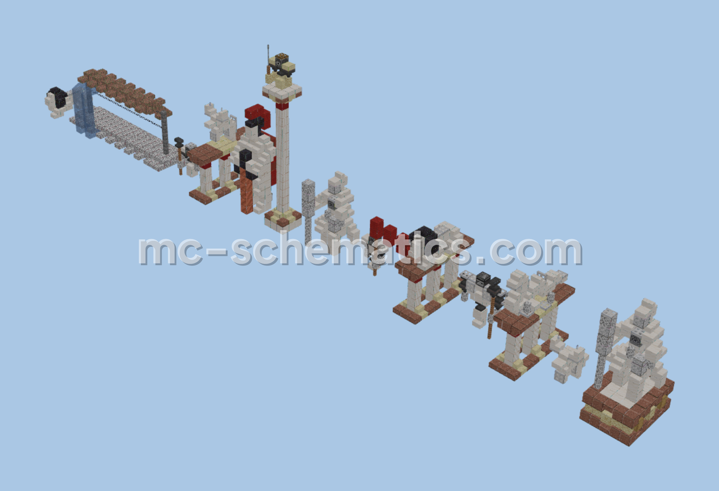 Quartz Statue Pack Build Minecraft schematic preview