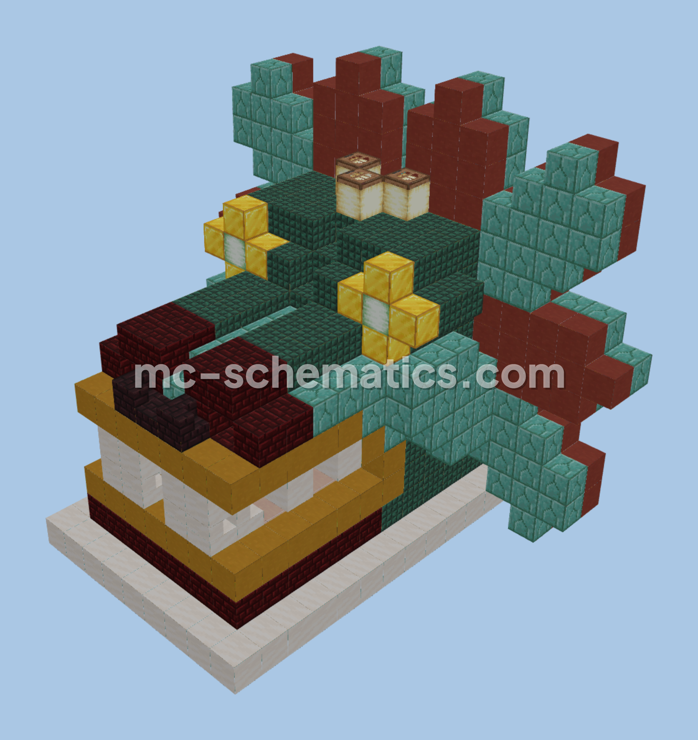 Quetzalcoatl Aztec Statue Minecraft schematic preview
