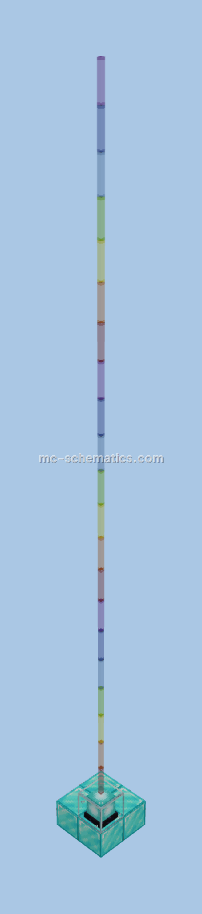 Rainbow Lighthouse Minecraft schematic preview