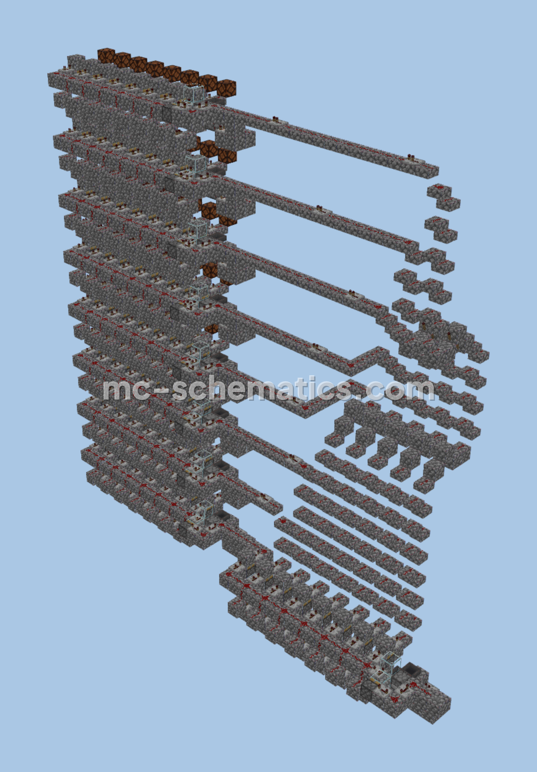 Randomizer With 64 Outputs Minecraft schematic preview