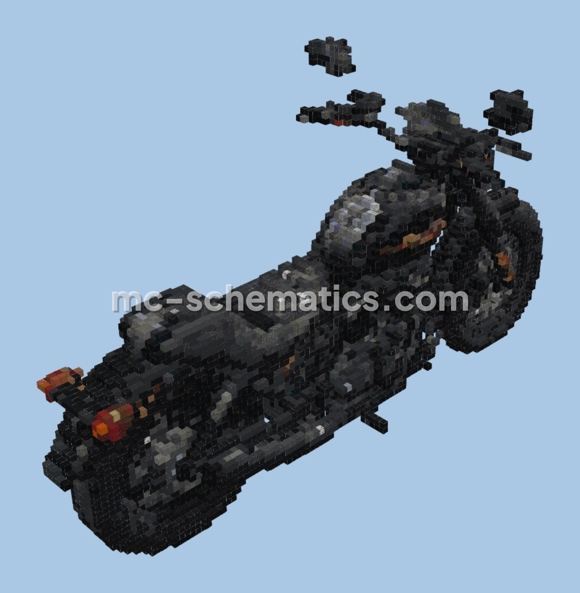 Realistic Motorcycle Vehicle Minecraft schematic preview