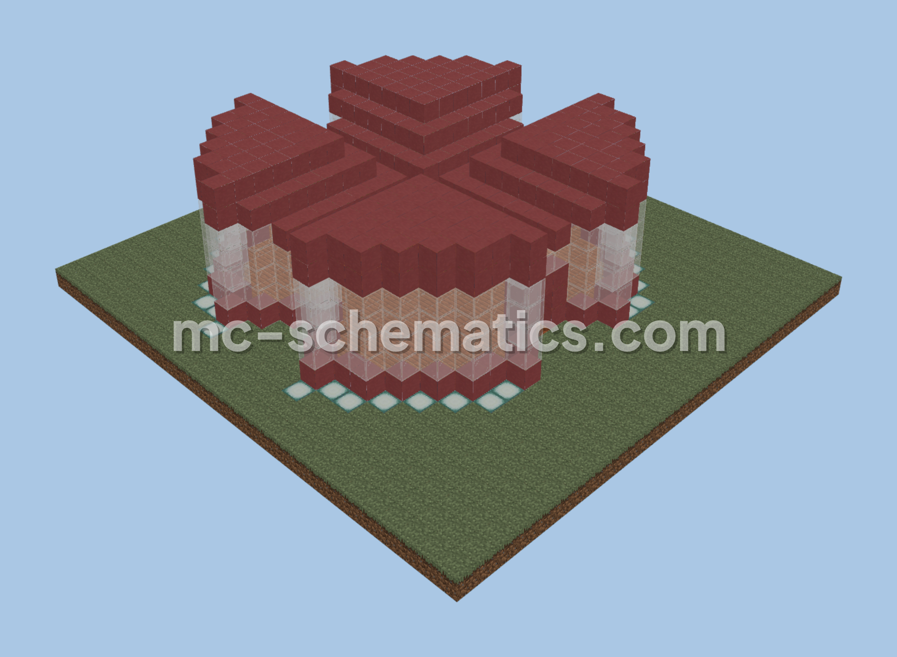 Red Velvet Cake House Minecraft schematic preview
