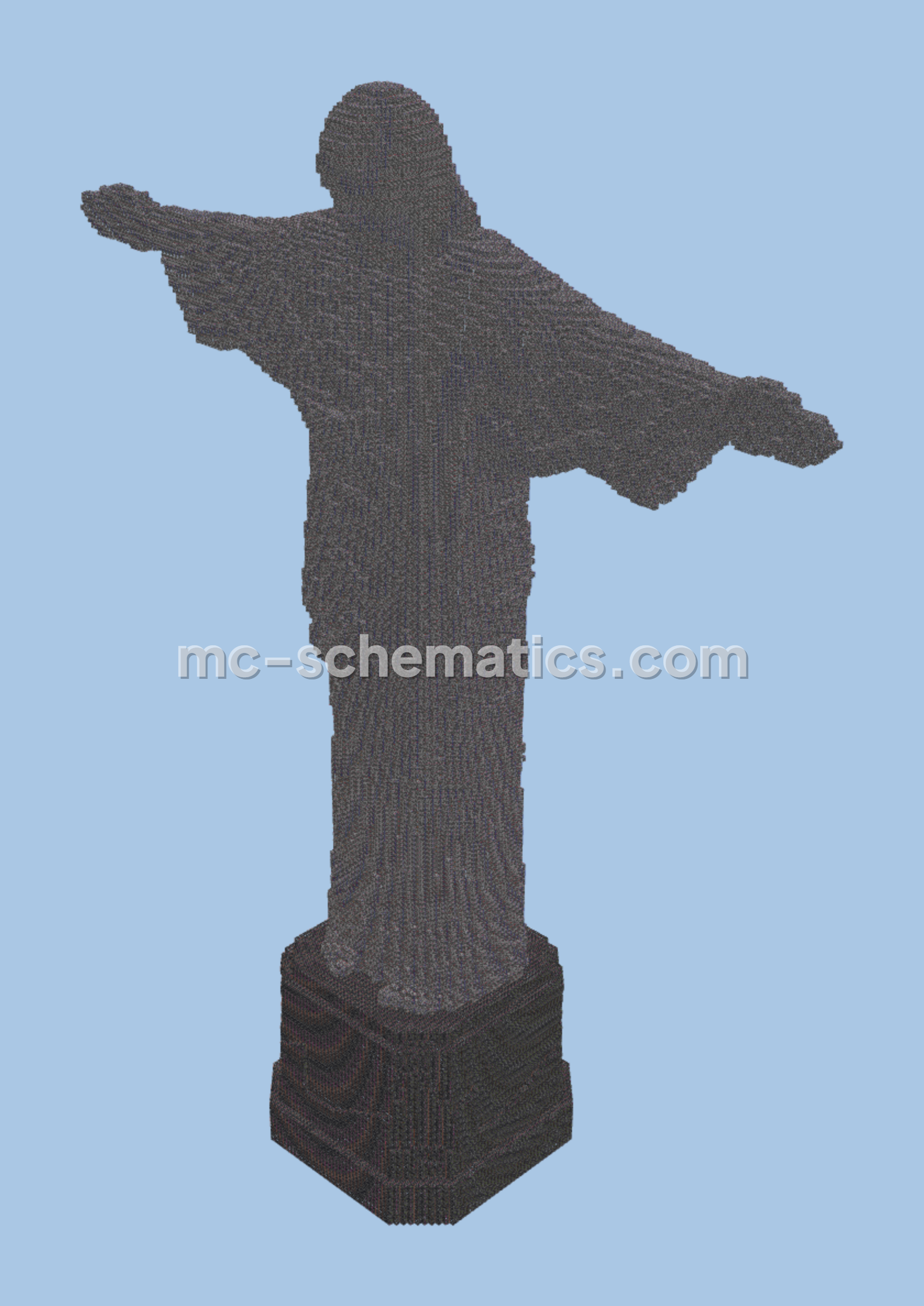 Giant Christ the Redeemer Statue Minecraft schematic