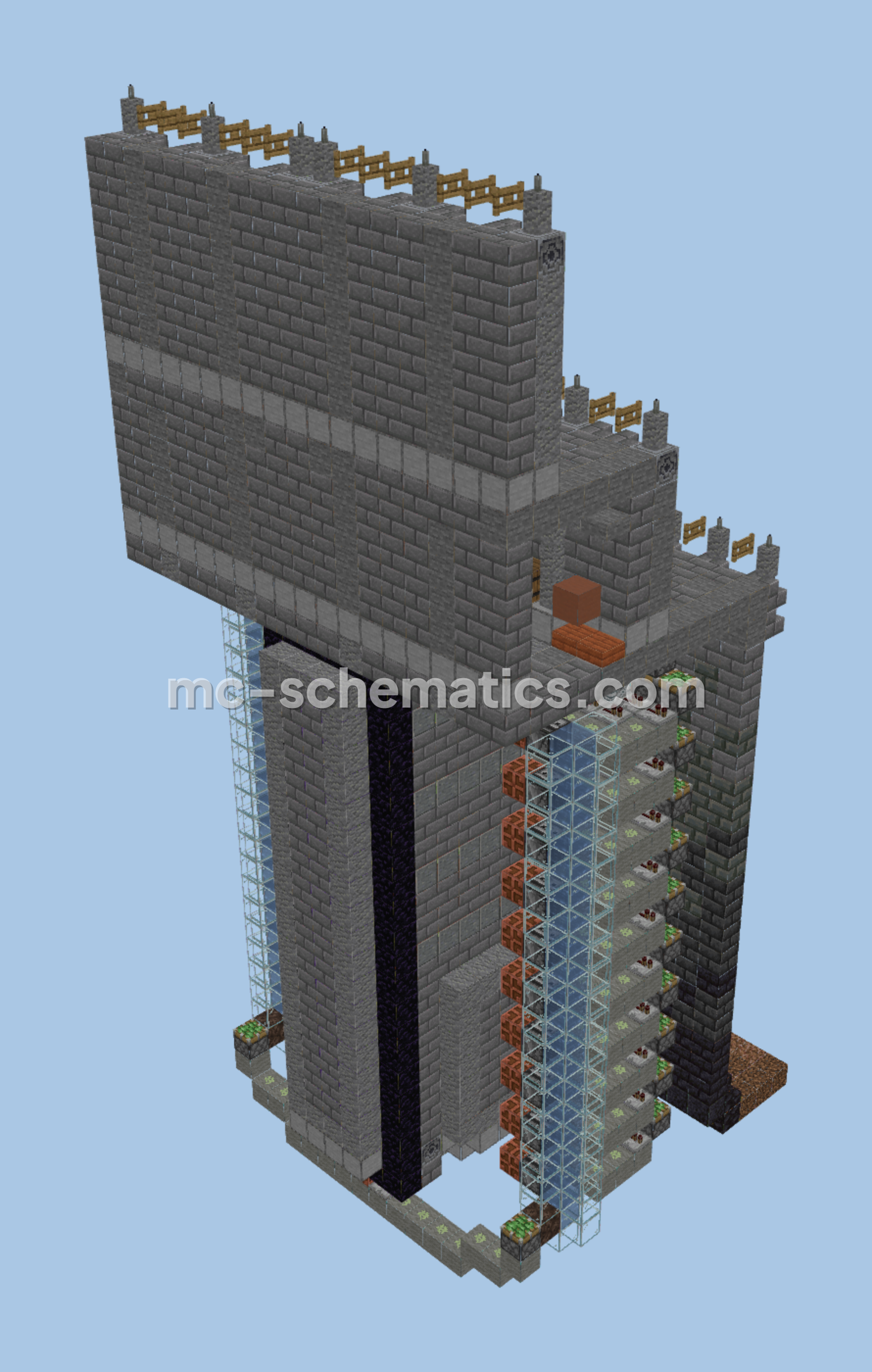 Redstone Activated Portal Decorations Minecraft schematic preview