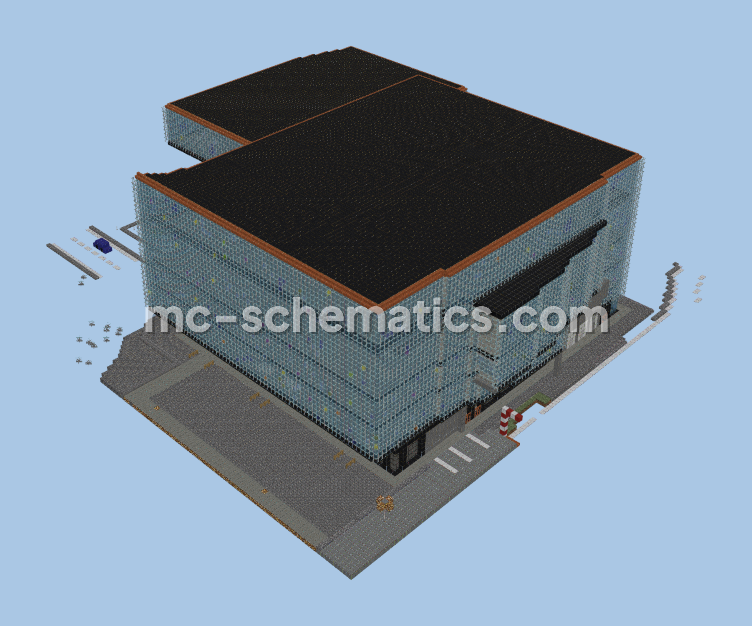 Reykjavik Harpa Concert Hall Minecraft schematic preview