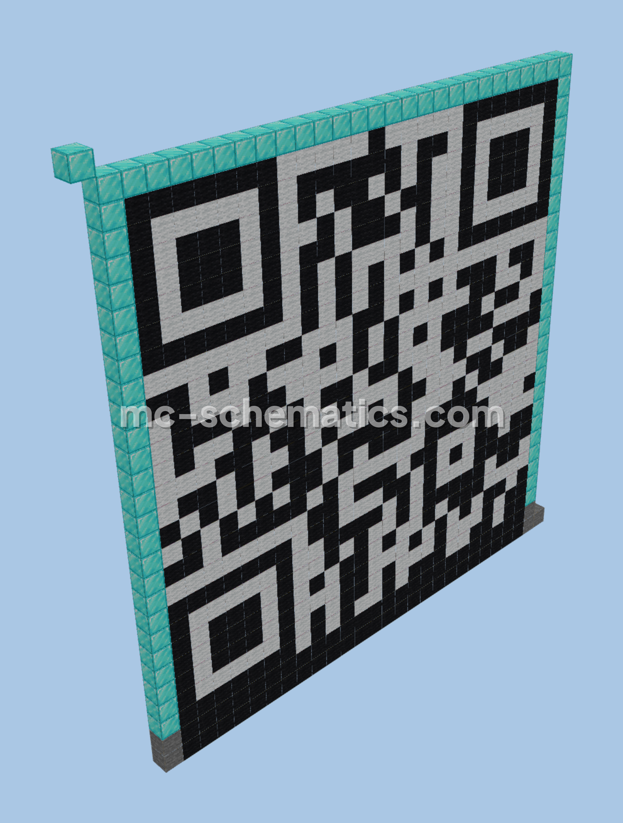 Rickroll QR Code Structure Minecraft schematic preview