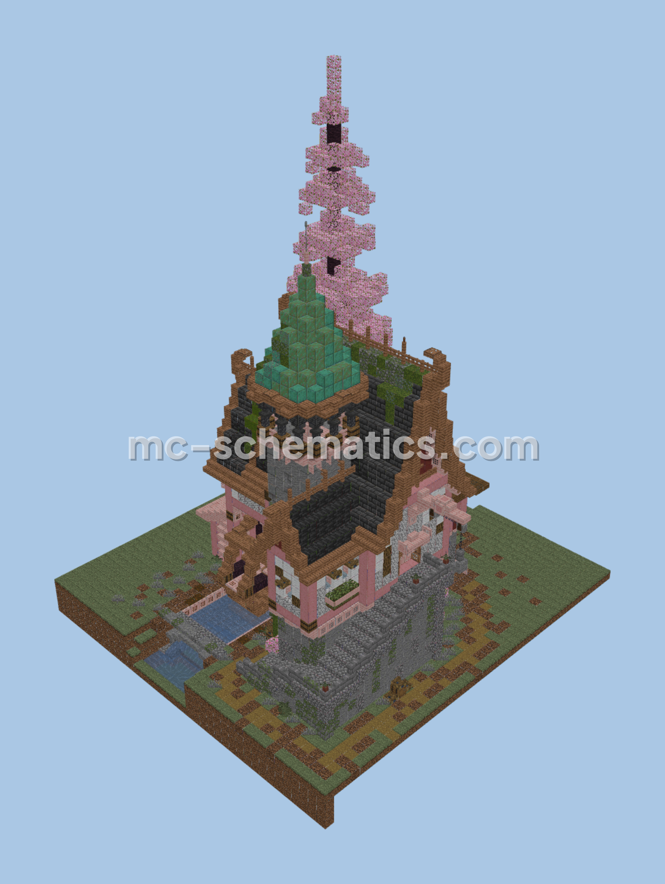 Rivermill Village Minecraft schematic preview