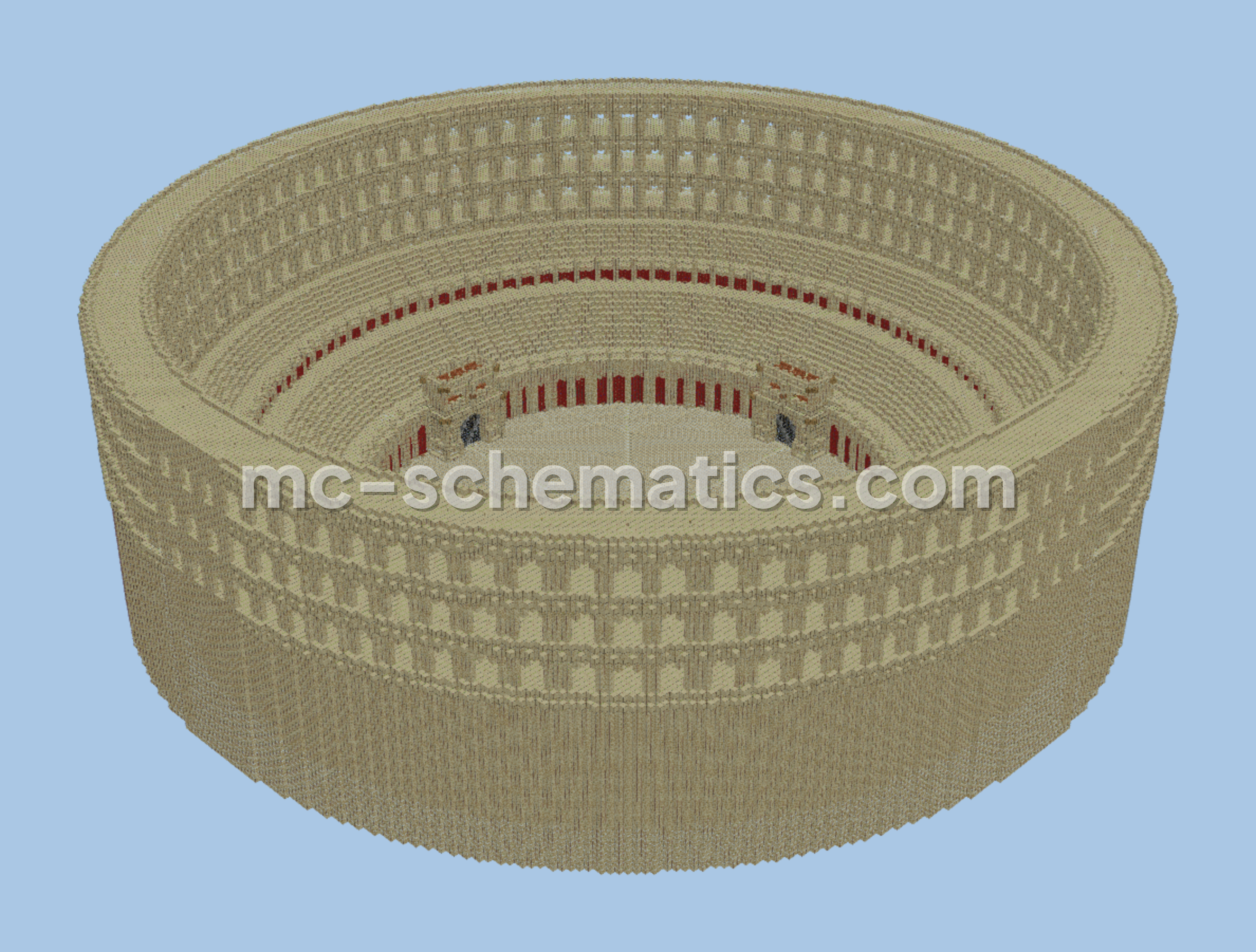 Roman Colosseum Structure Minecraft schematic preview