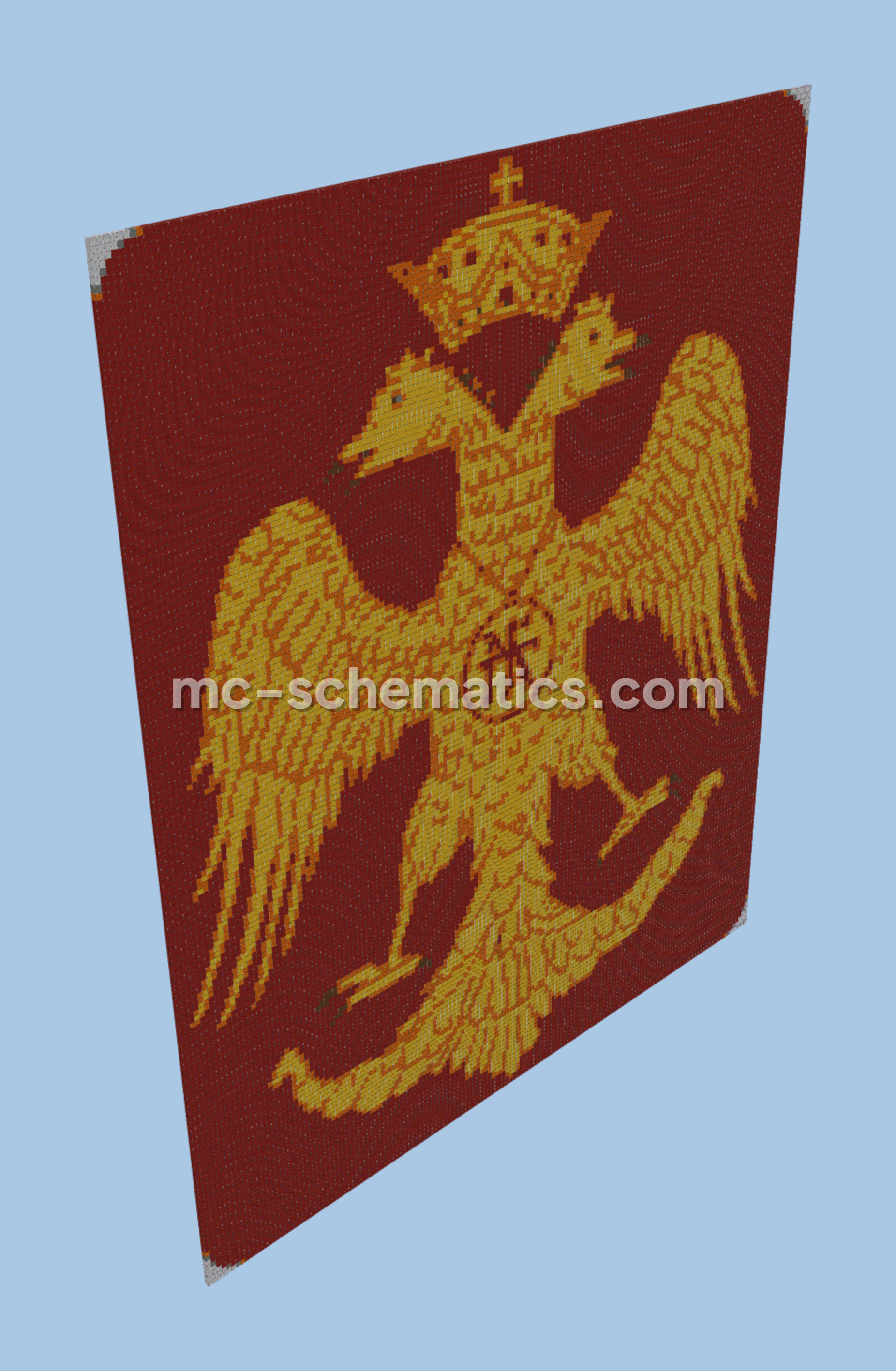 Roman Empire Flag Pixel Art Minecraft schematic preview