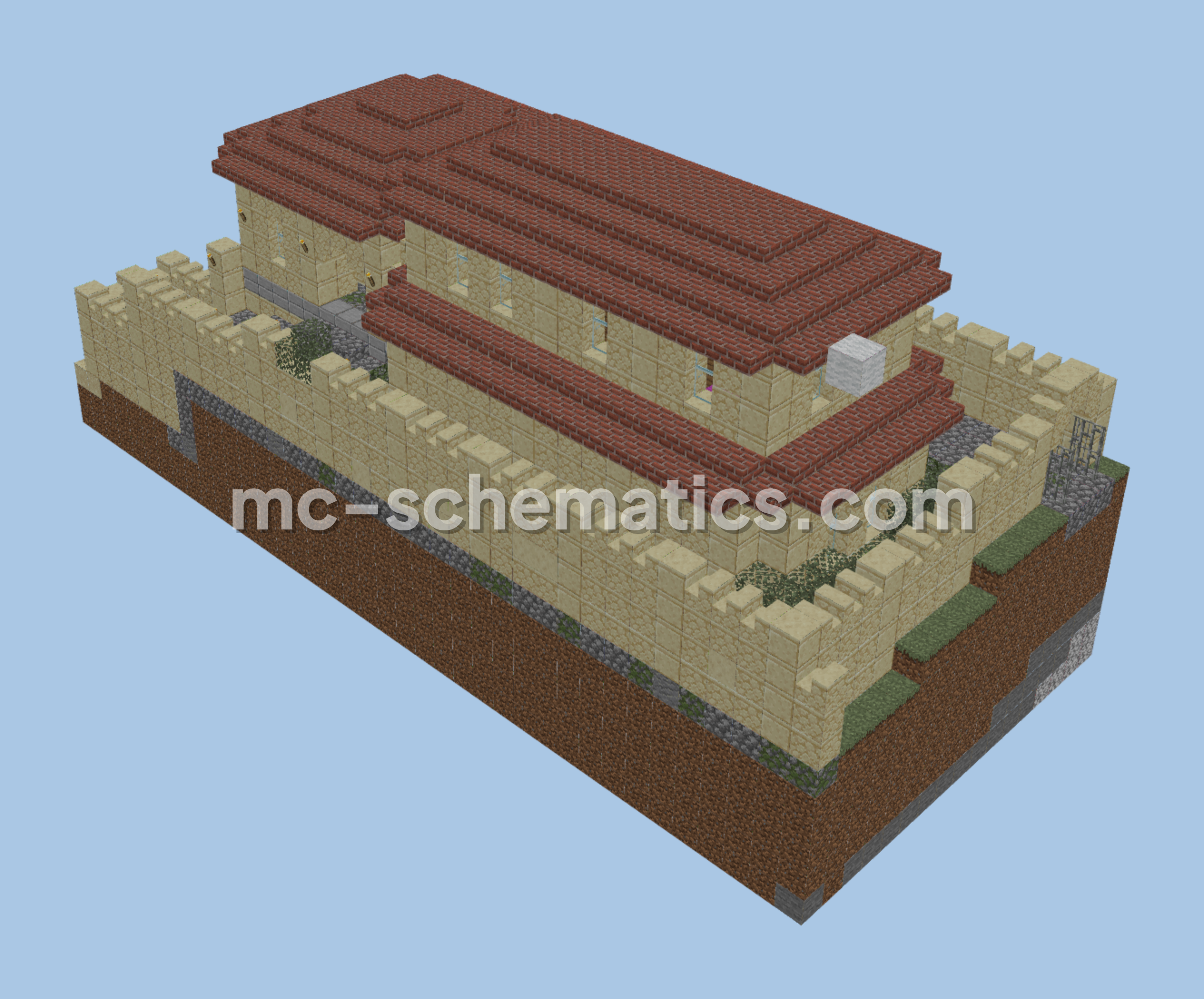 Roman Villa Beachfront Estate Minecraft schematic preview