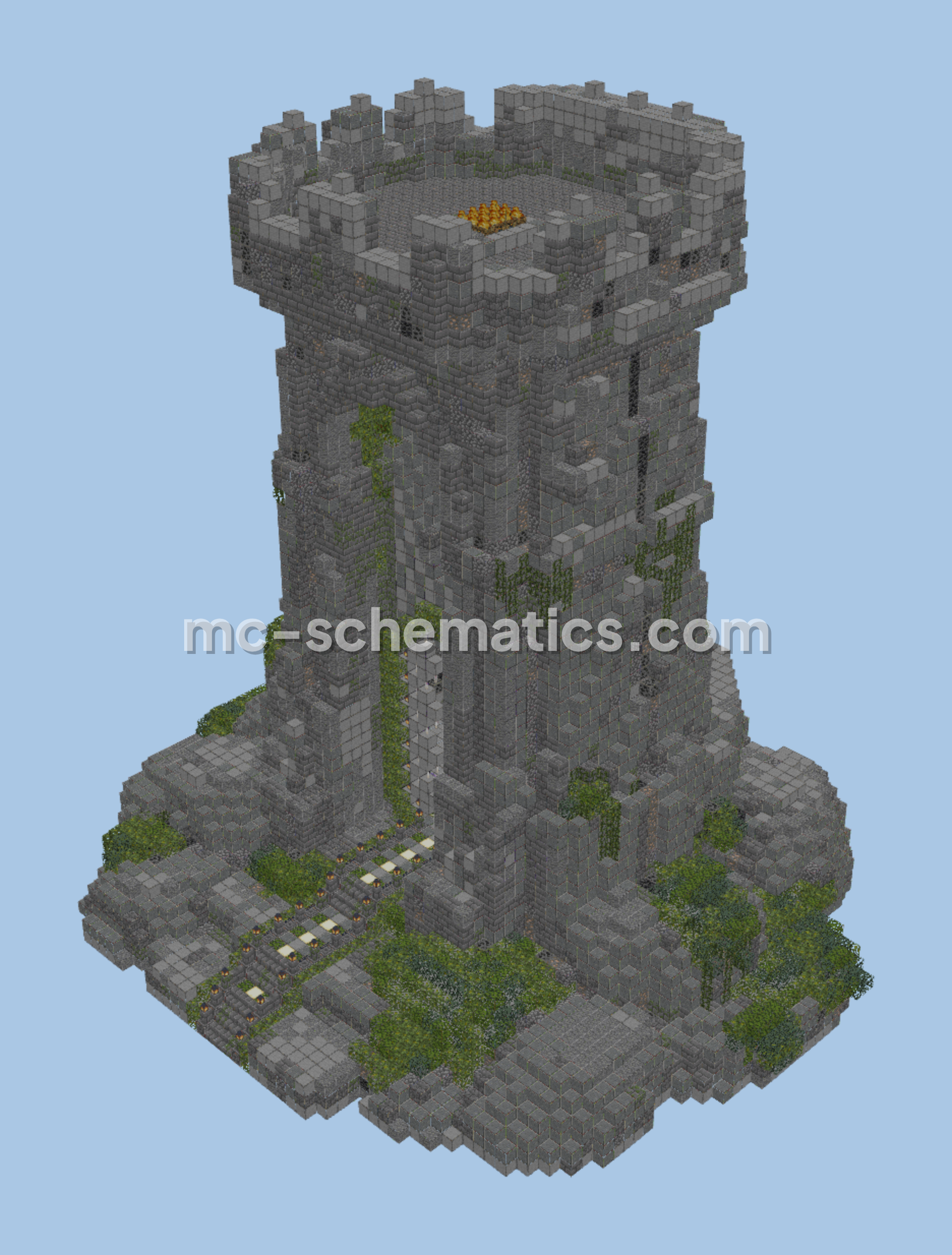 Rook Nether Portal Statue Build Minecraft schematic preview