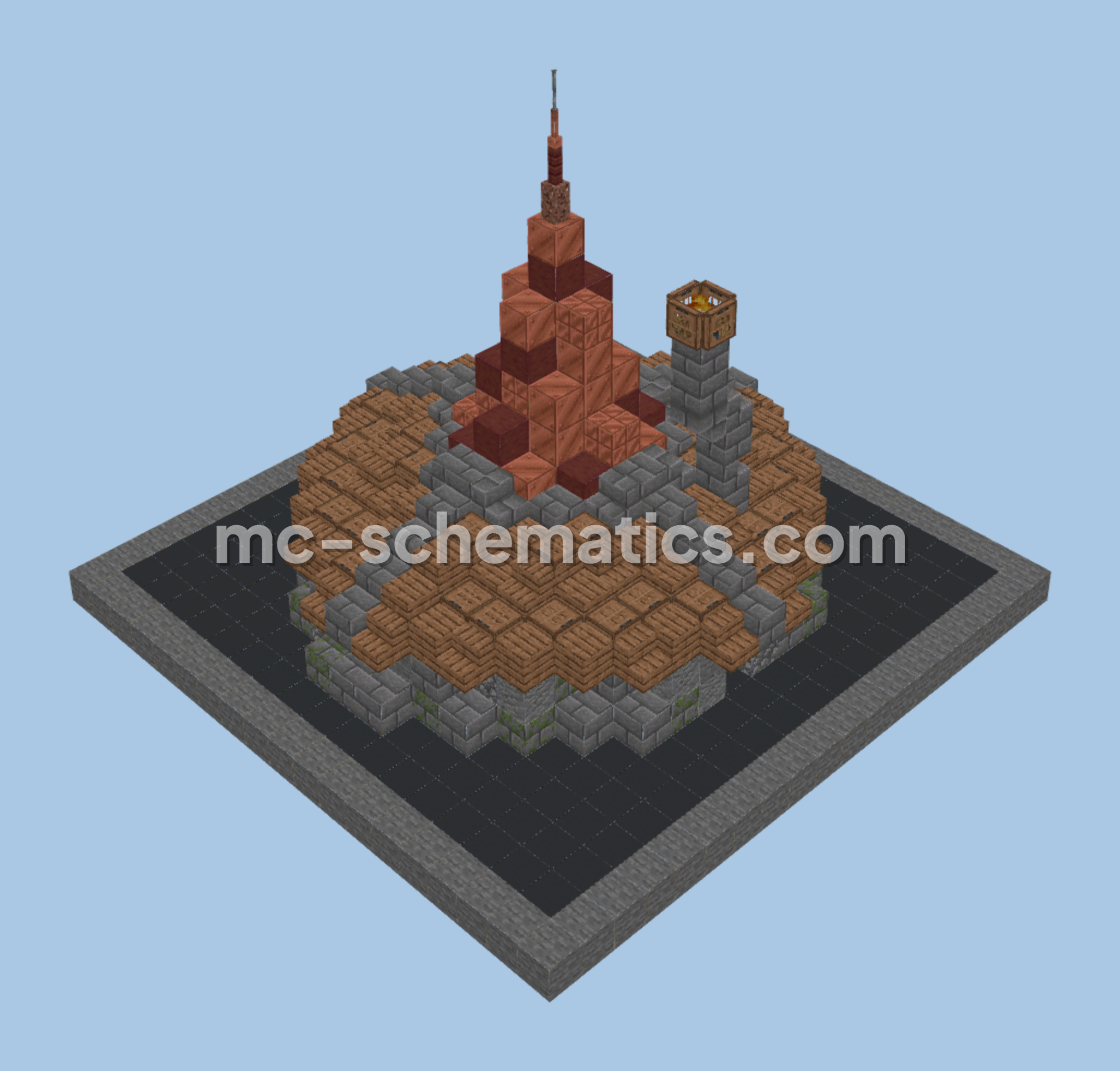 Rounded Medieval House Minecraft schematic preview