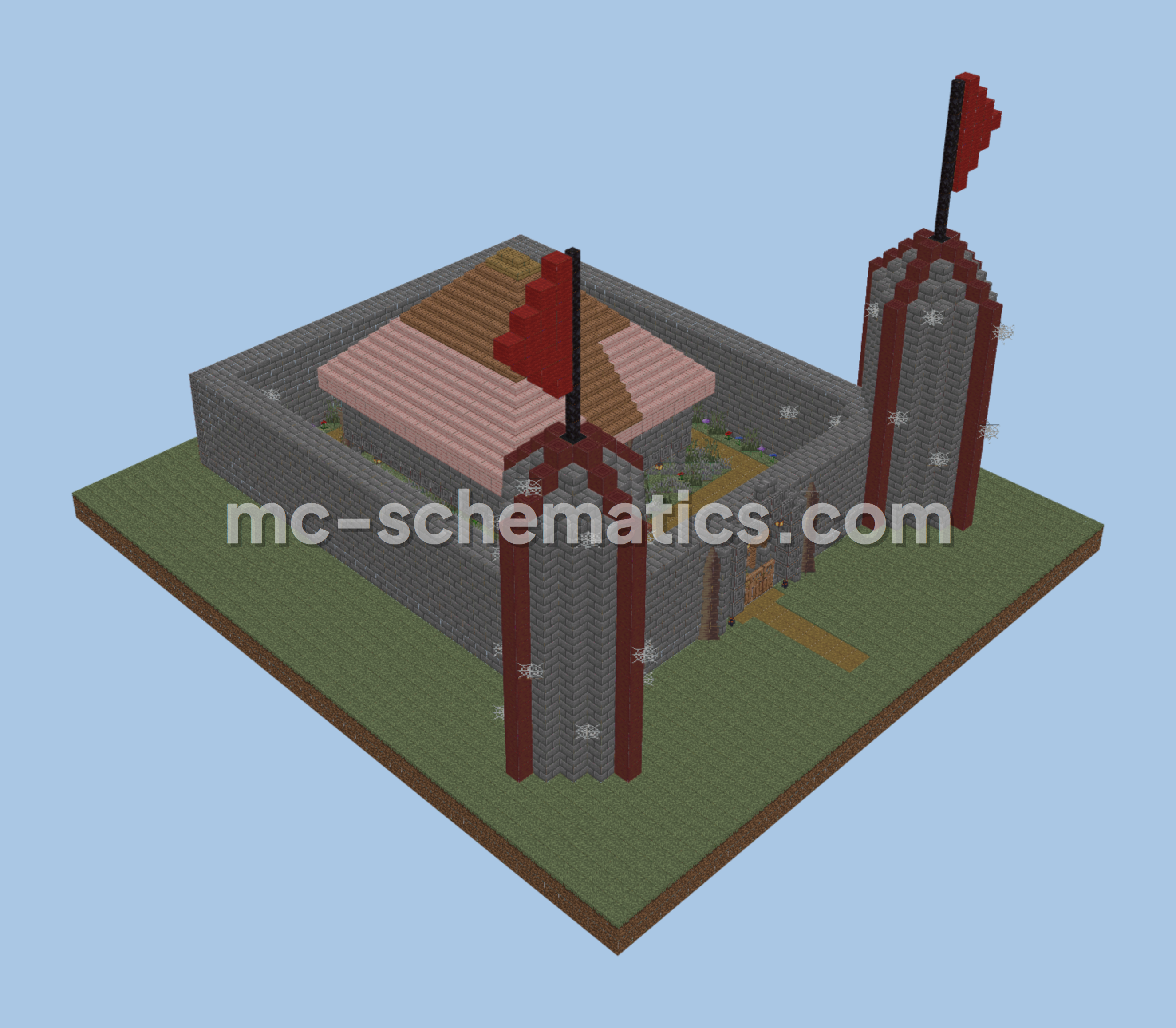 Royal Residence Simple Castle Design Minecraft schematic preview