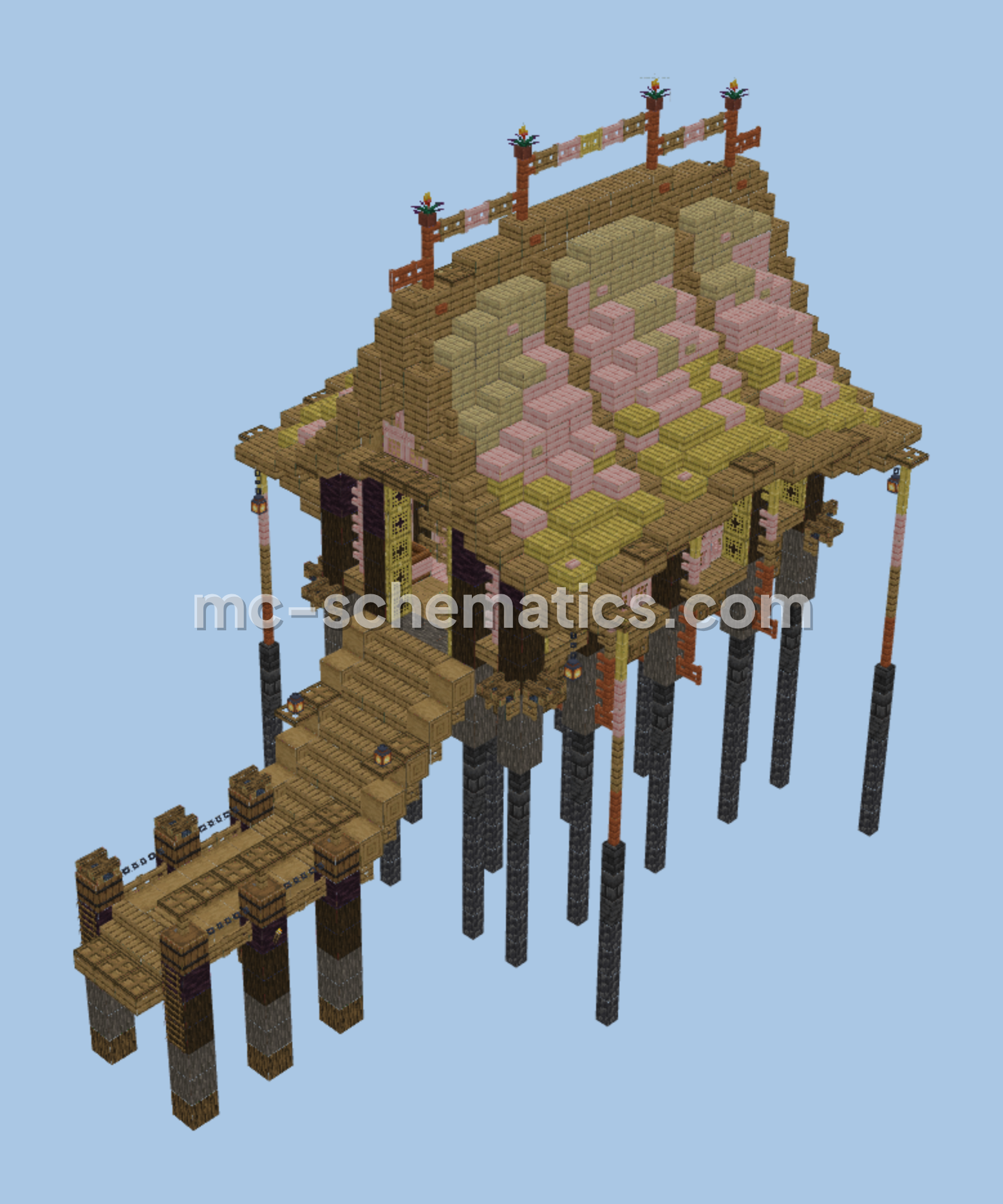 Rustic Fishing House Minecraft schematic preview