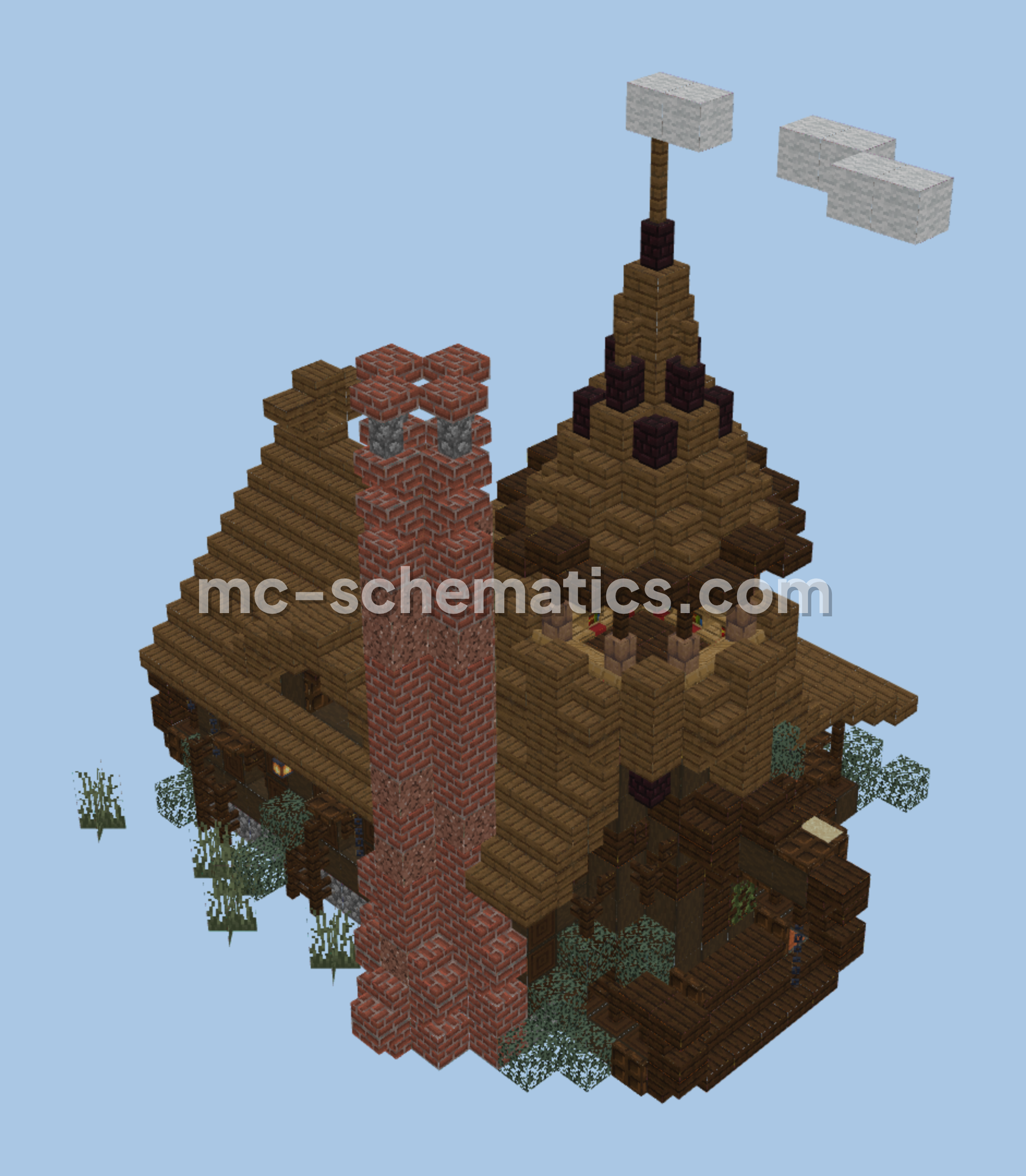 Rustic Forest Cabin Minecraft schematic preview