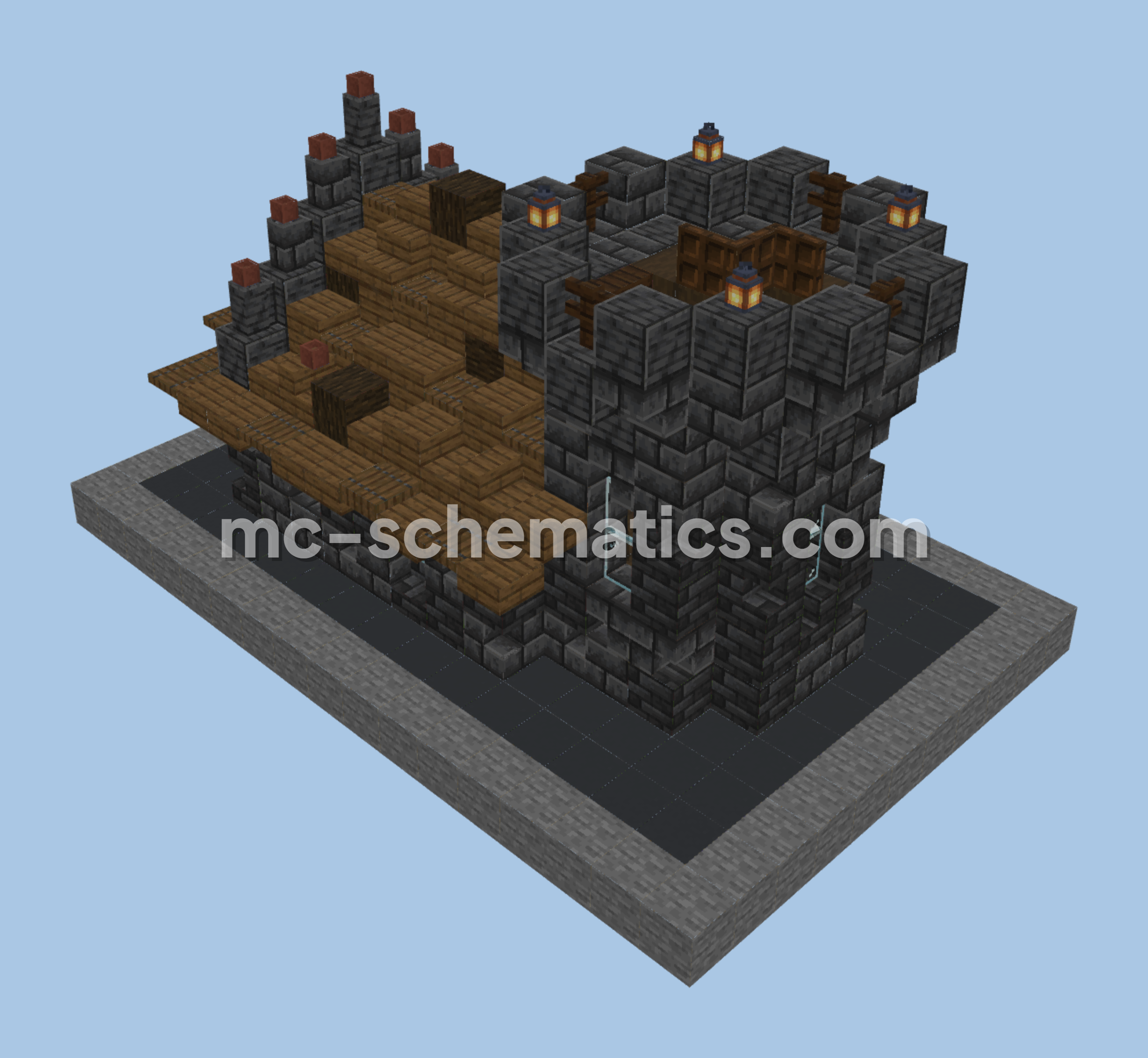 Rustic Forest House Minecraft schematic preview