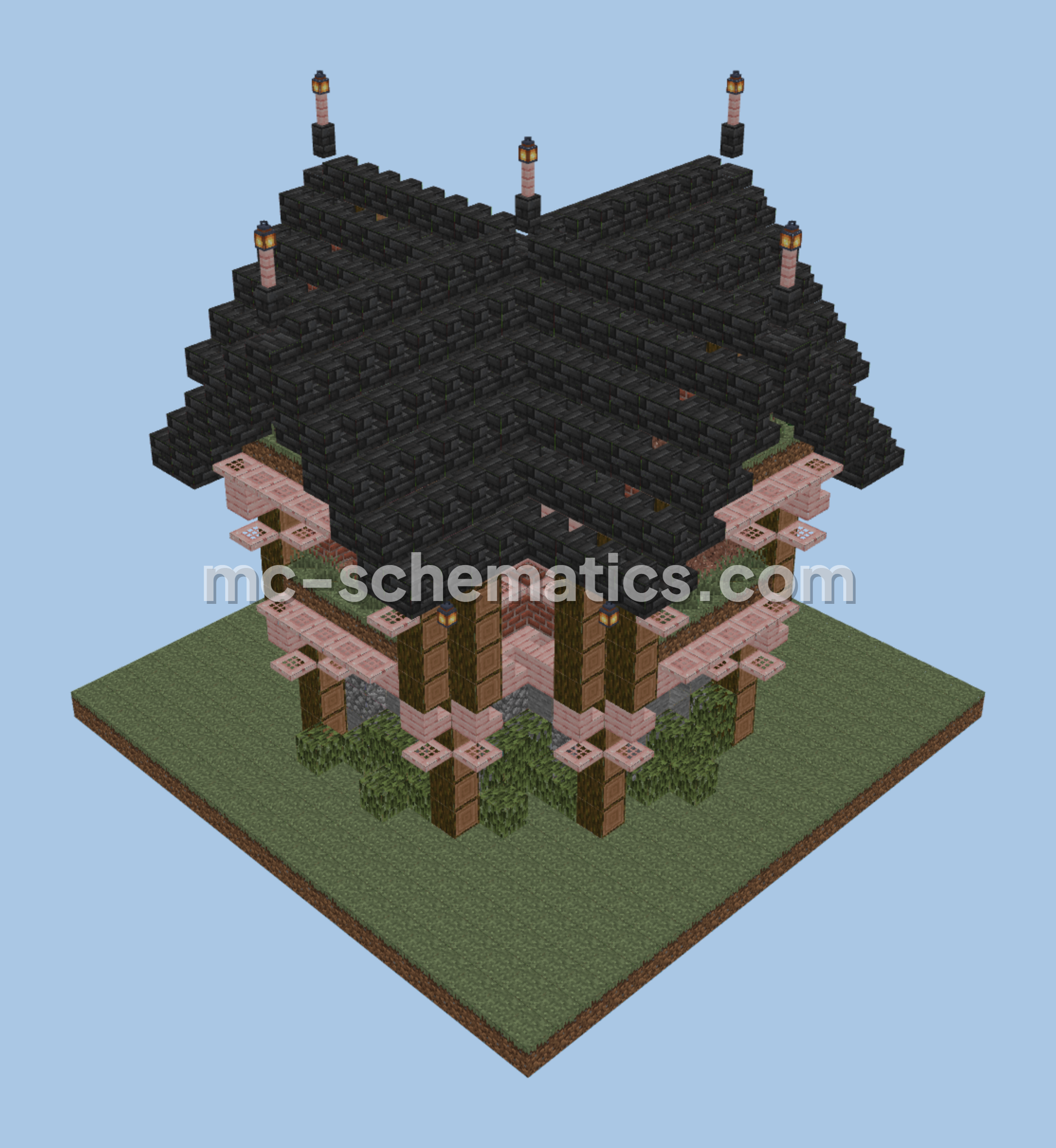 Rustic Granite Brick House Minecraft schematic preview
