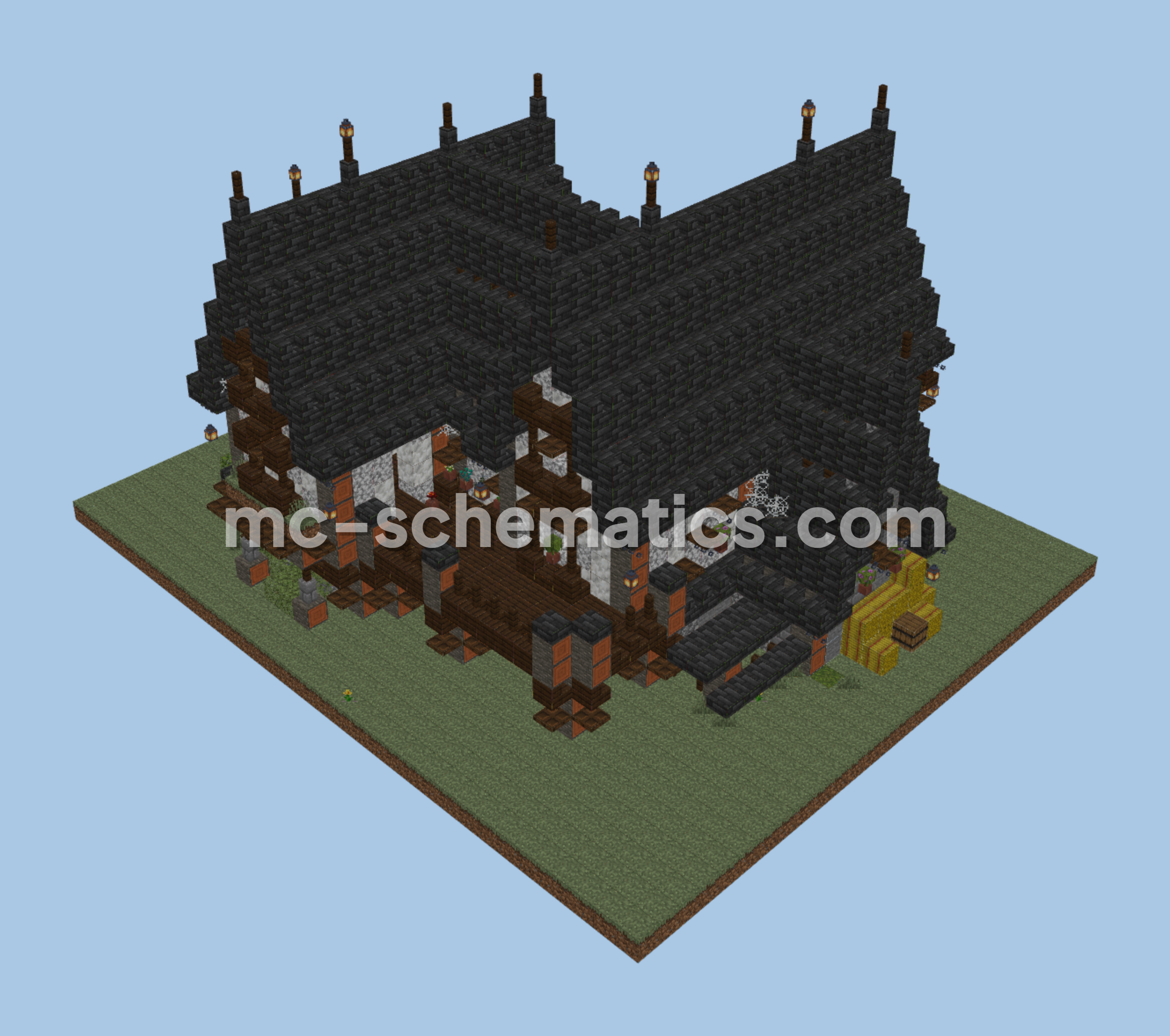 Rustic Inn Minecraft schematic preview