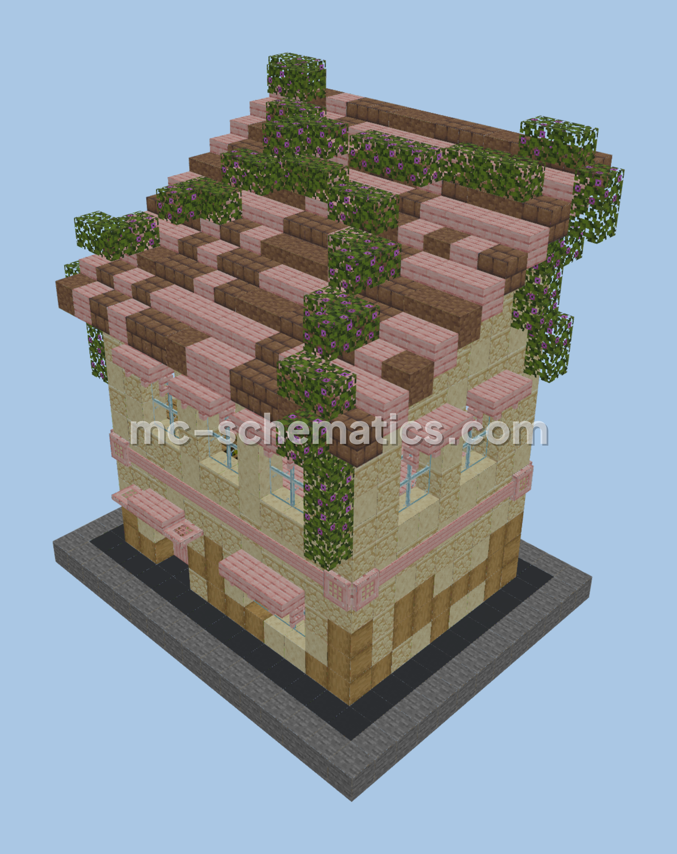 Rustic Italian House Design Minecraft schematic preview