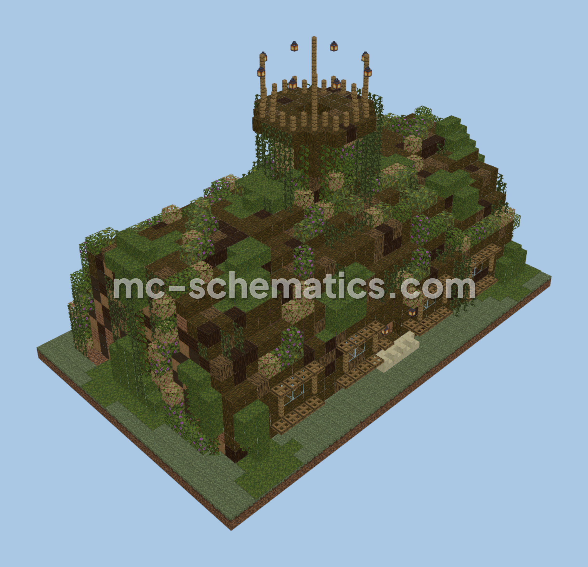 Rustic Log Cabin Minecraft schematic preview