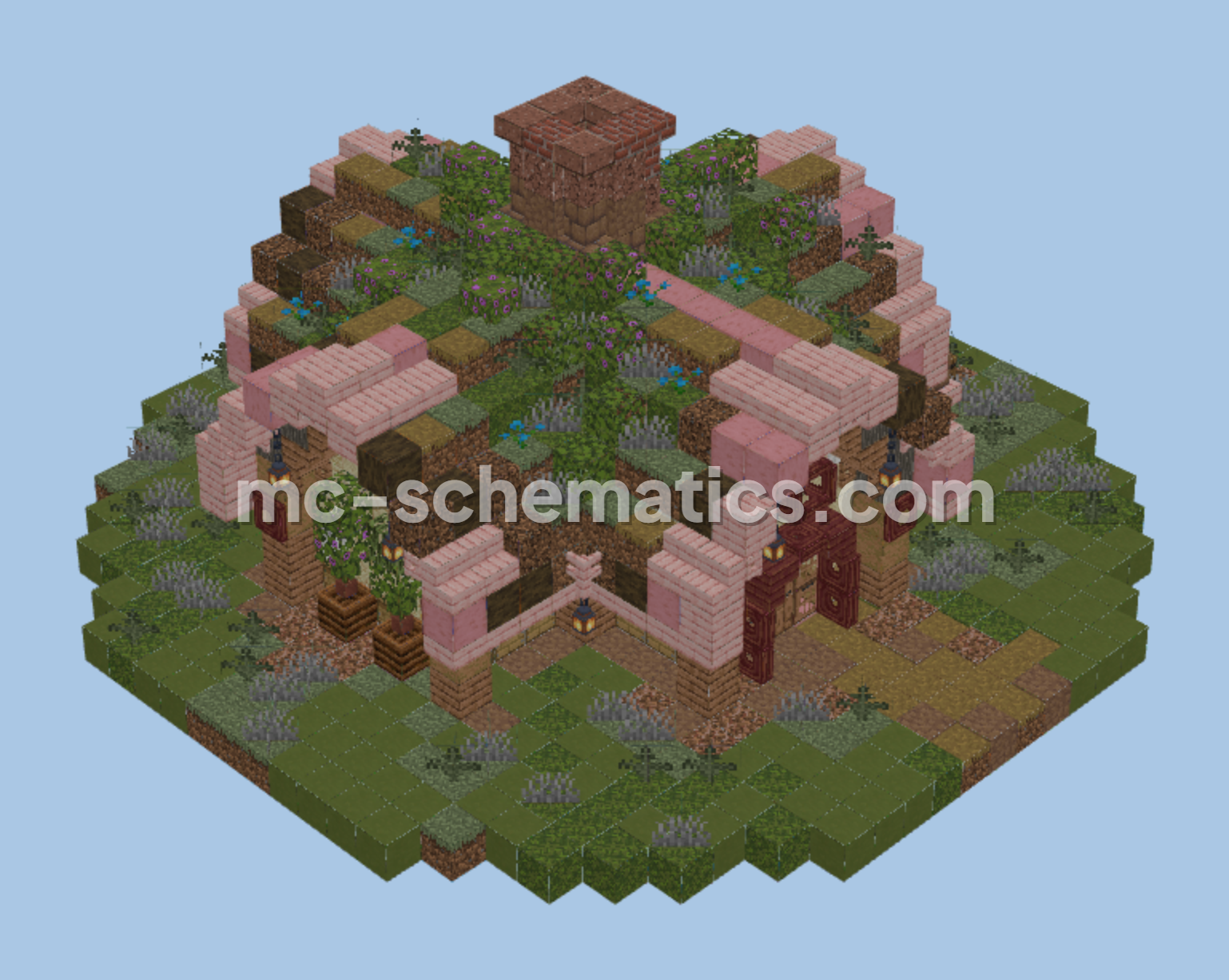 Rustic Meadow Cottage Minecraft schematic preview