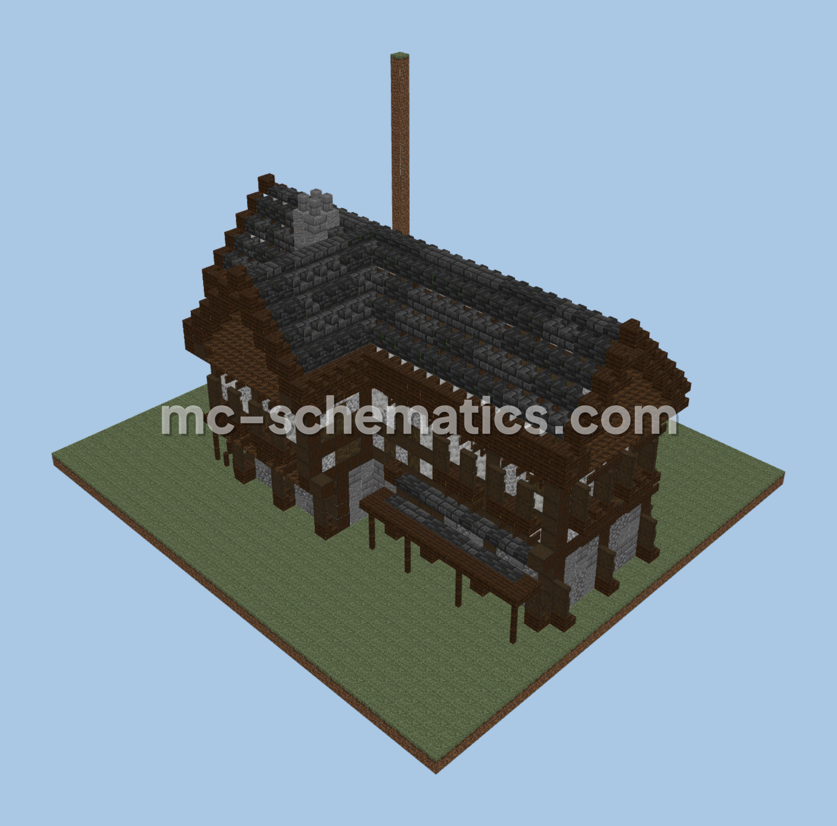 Rustic Medieval House Minecraft schematic preview