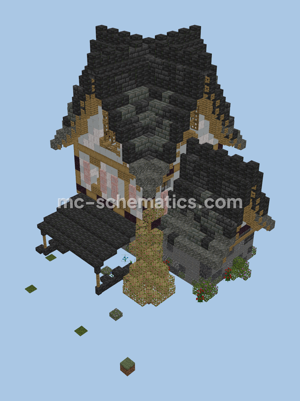 Rustic Medieval Survival Home Base Minecraft schematic