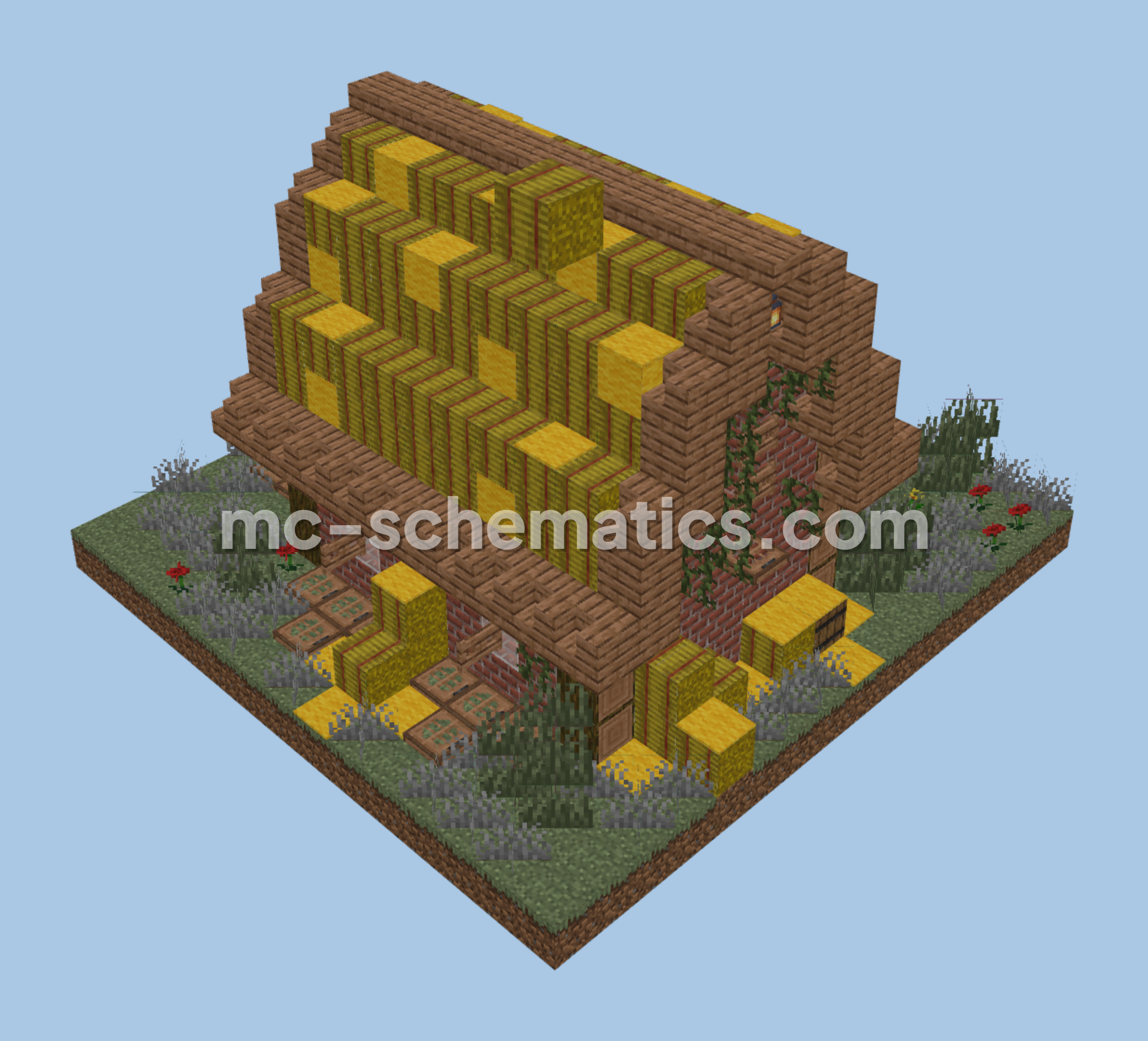 Rustic Old Barn with Abandoned Car Minecraft schematic preview