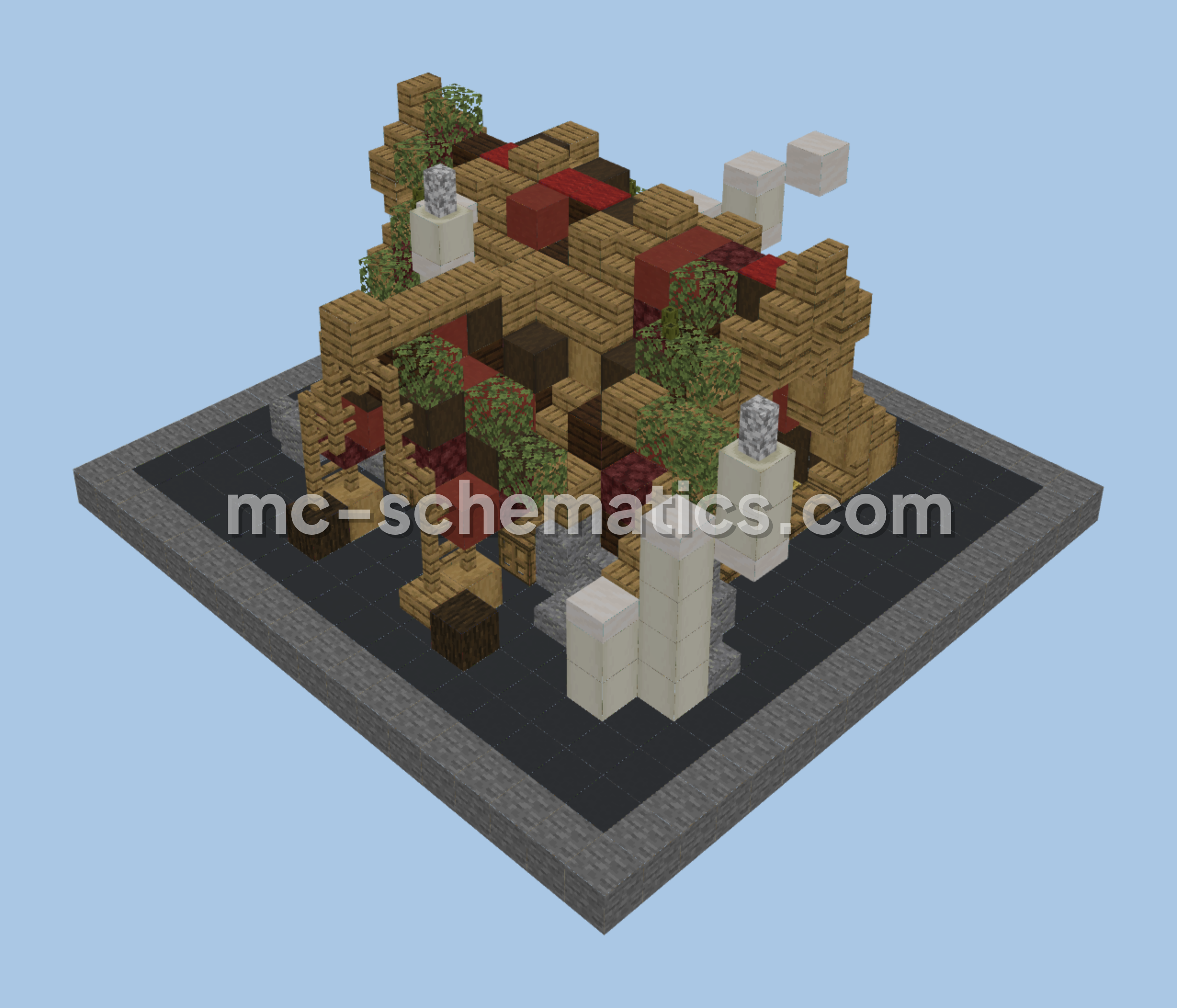 Rustic Orchish Tent Minecraft schematic preview