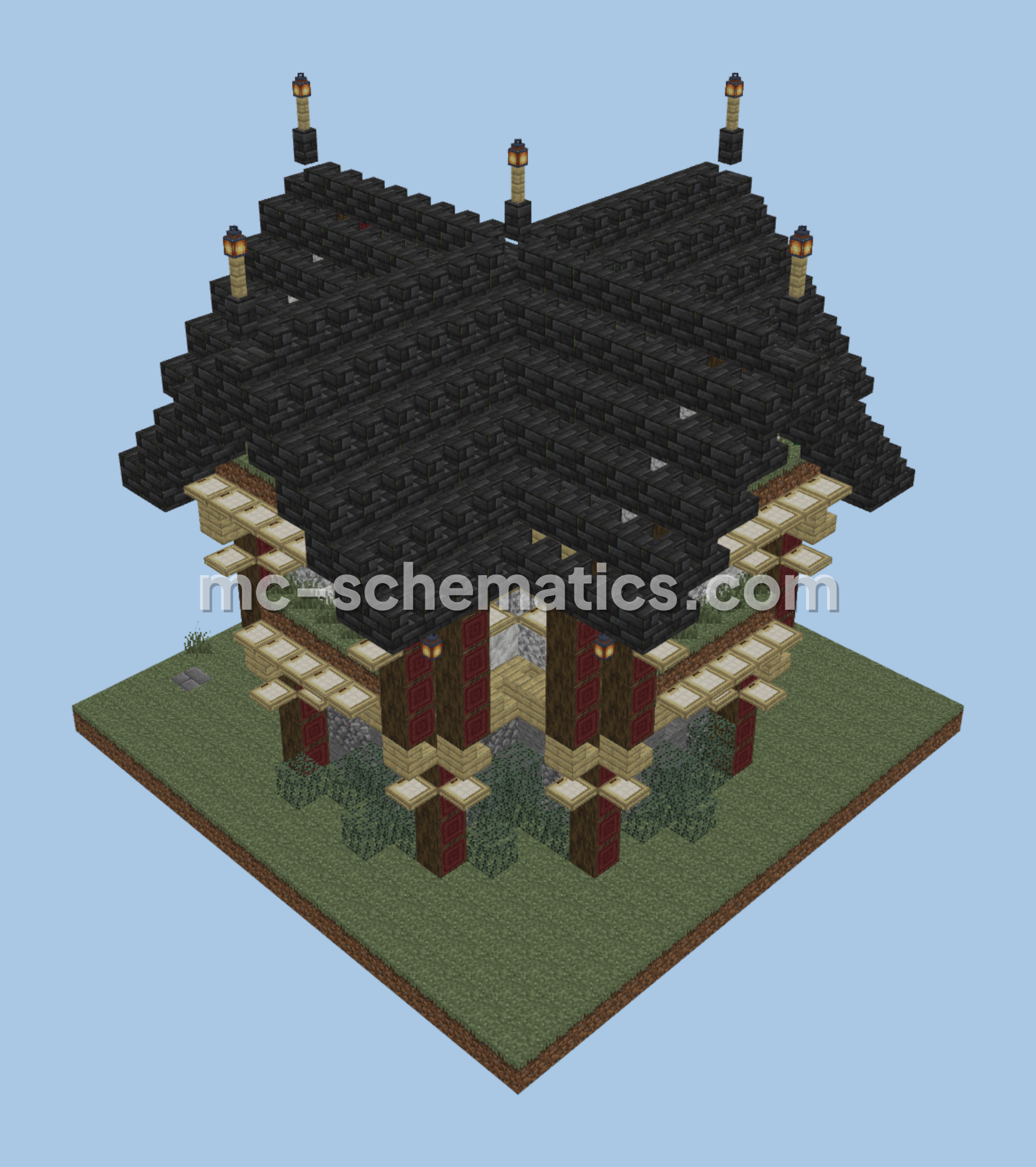 Rustic Outpost Building Minecraft schematic preview