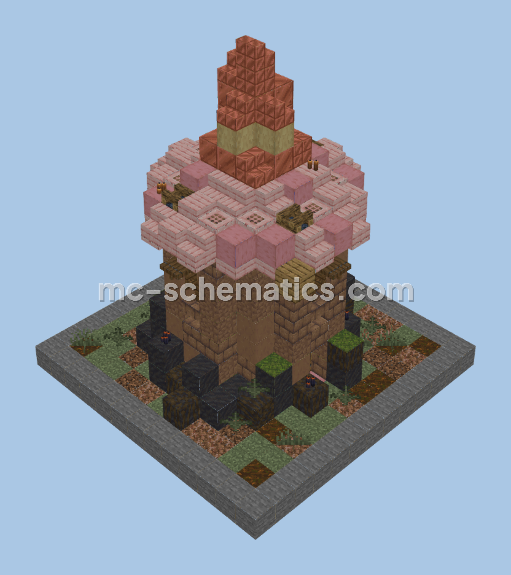 Rustic Rural Tower Minecraft schematic preview