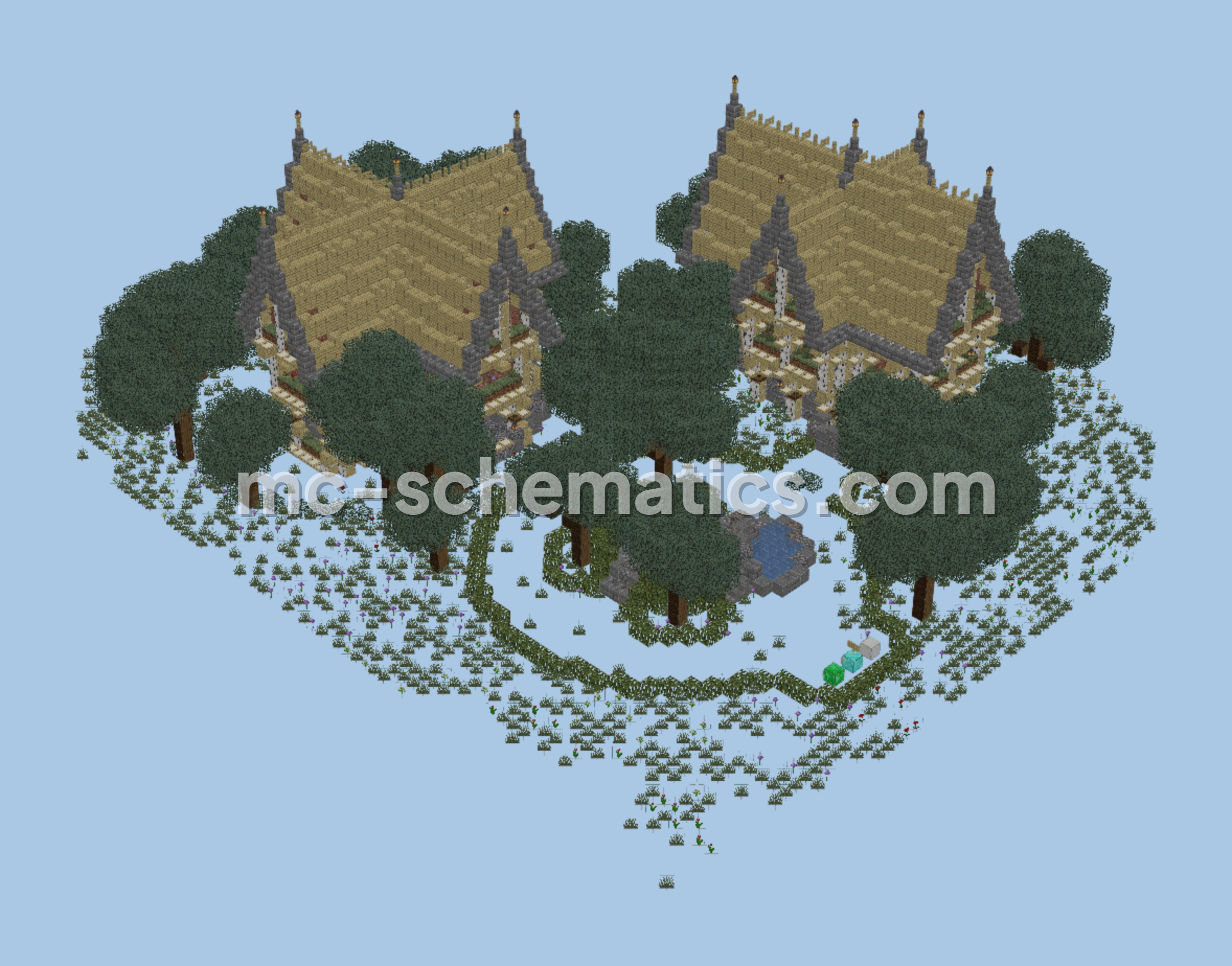 Rustic Small Spawn Area Minecraft schematic preview