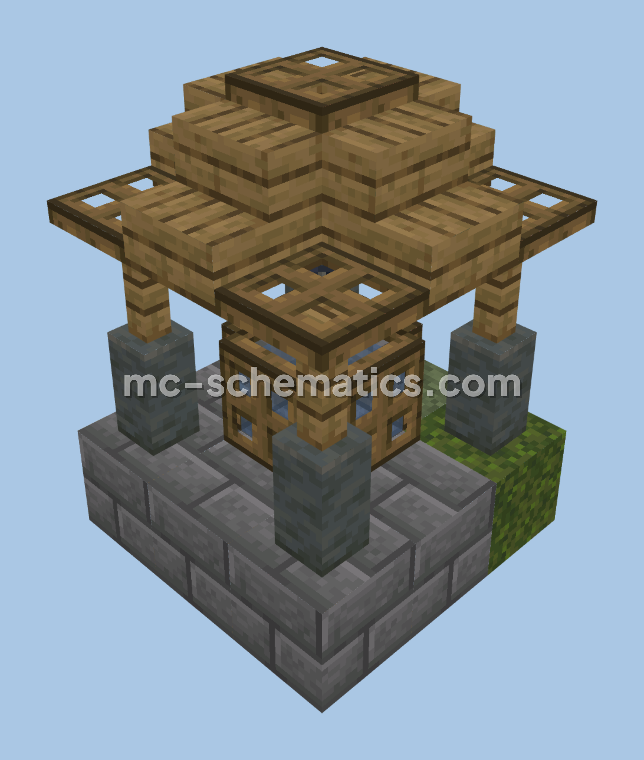 Rustic Small Well Minecraft schematic preview