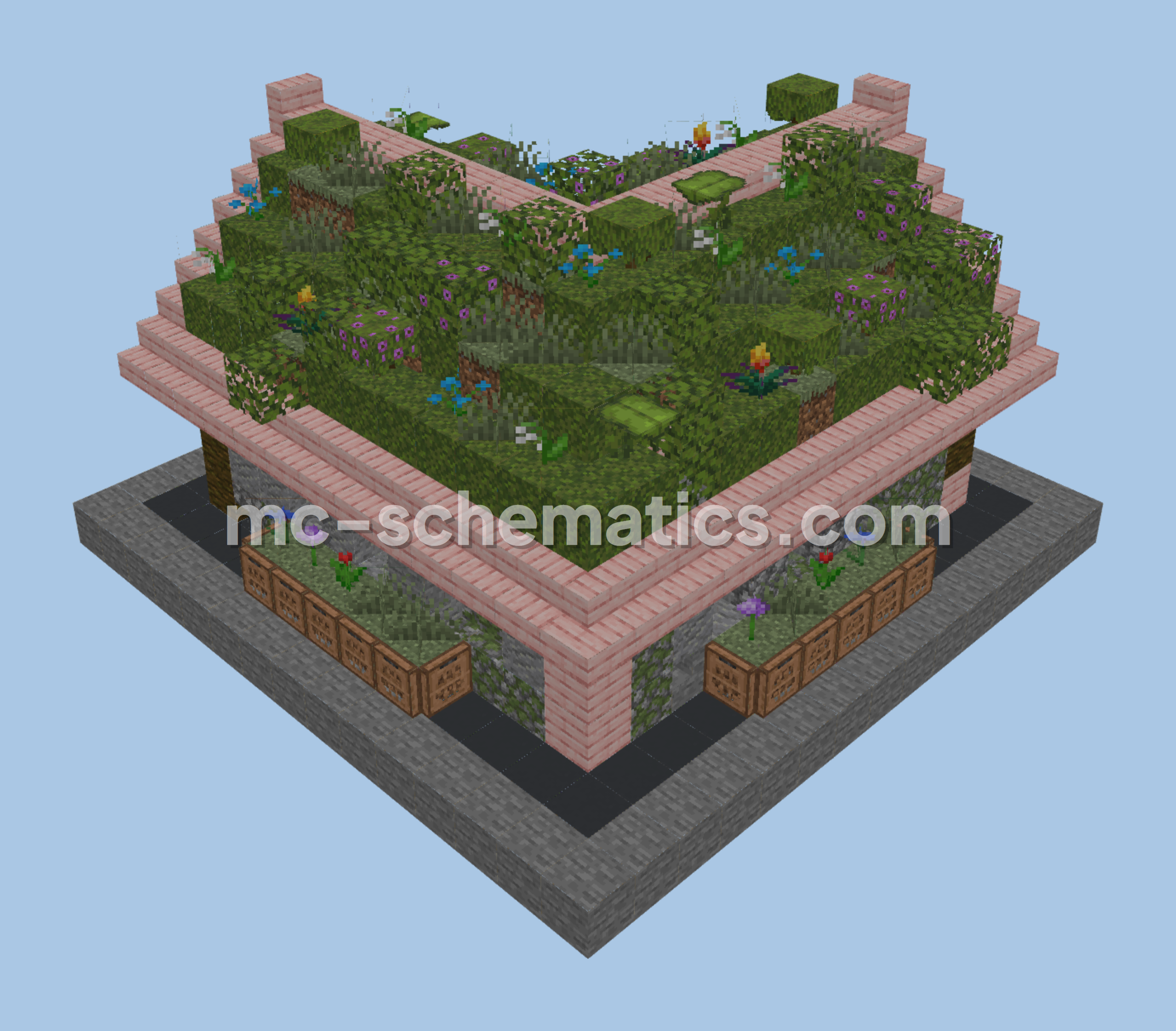Rustic Stone House Build Minecraft schematic preview